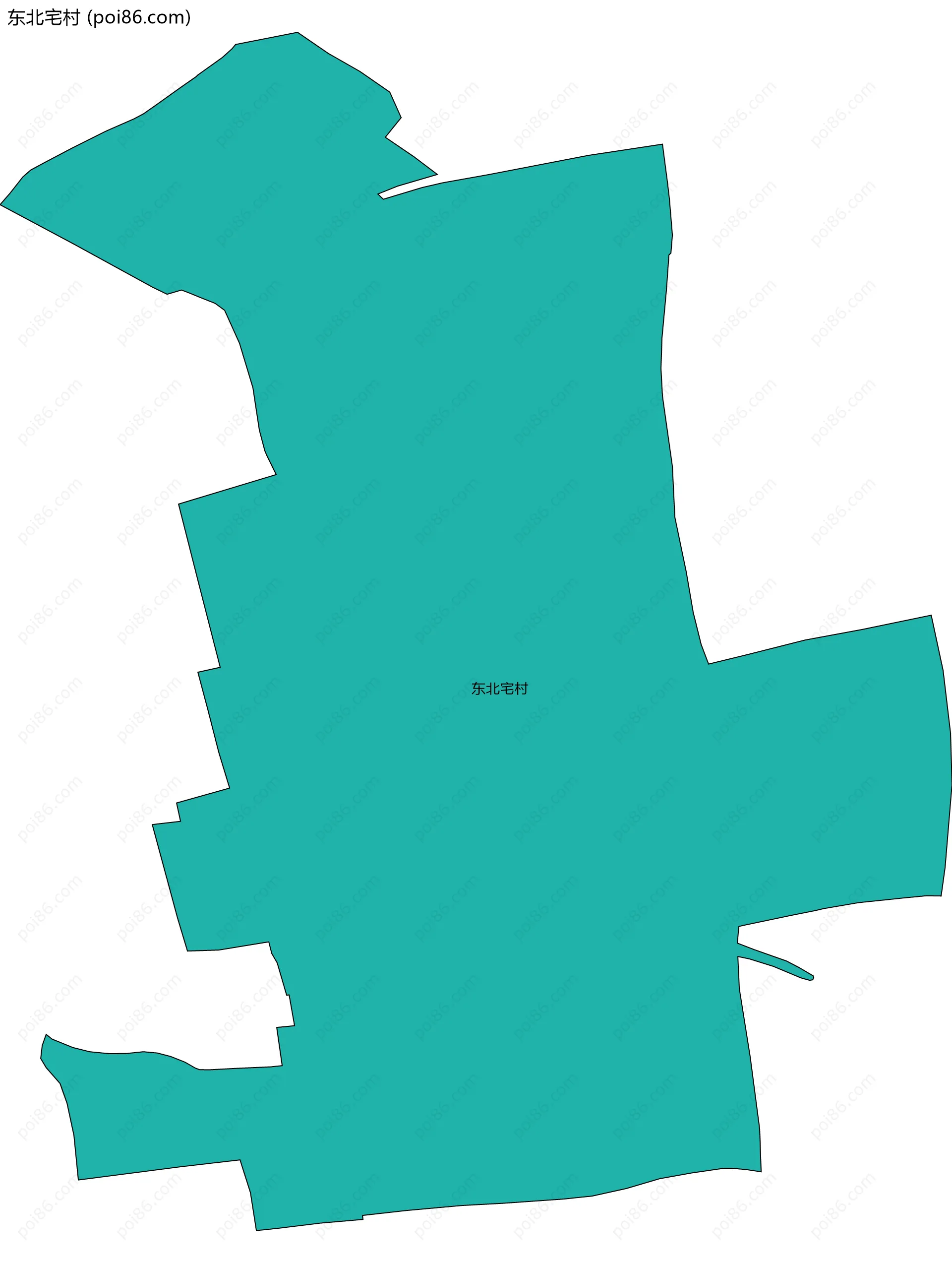 东北宅村边界地图