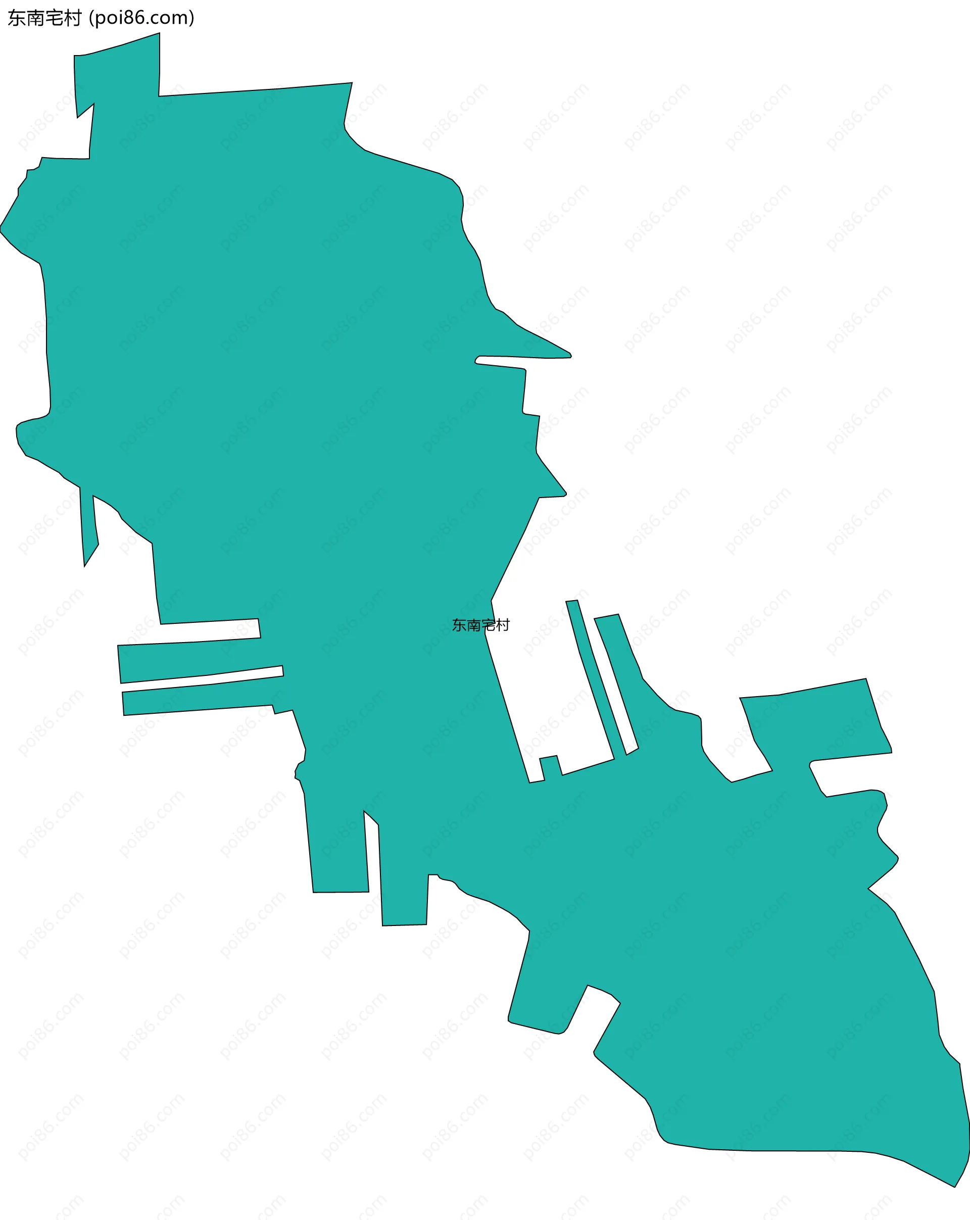 东南宅村边界地图