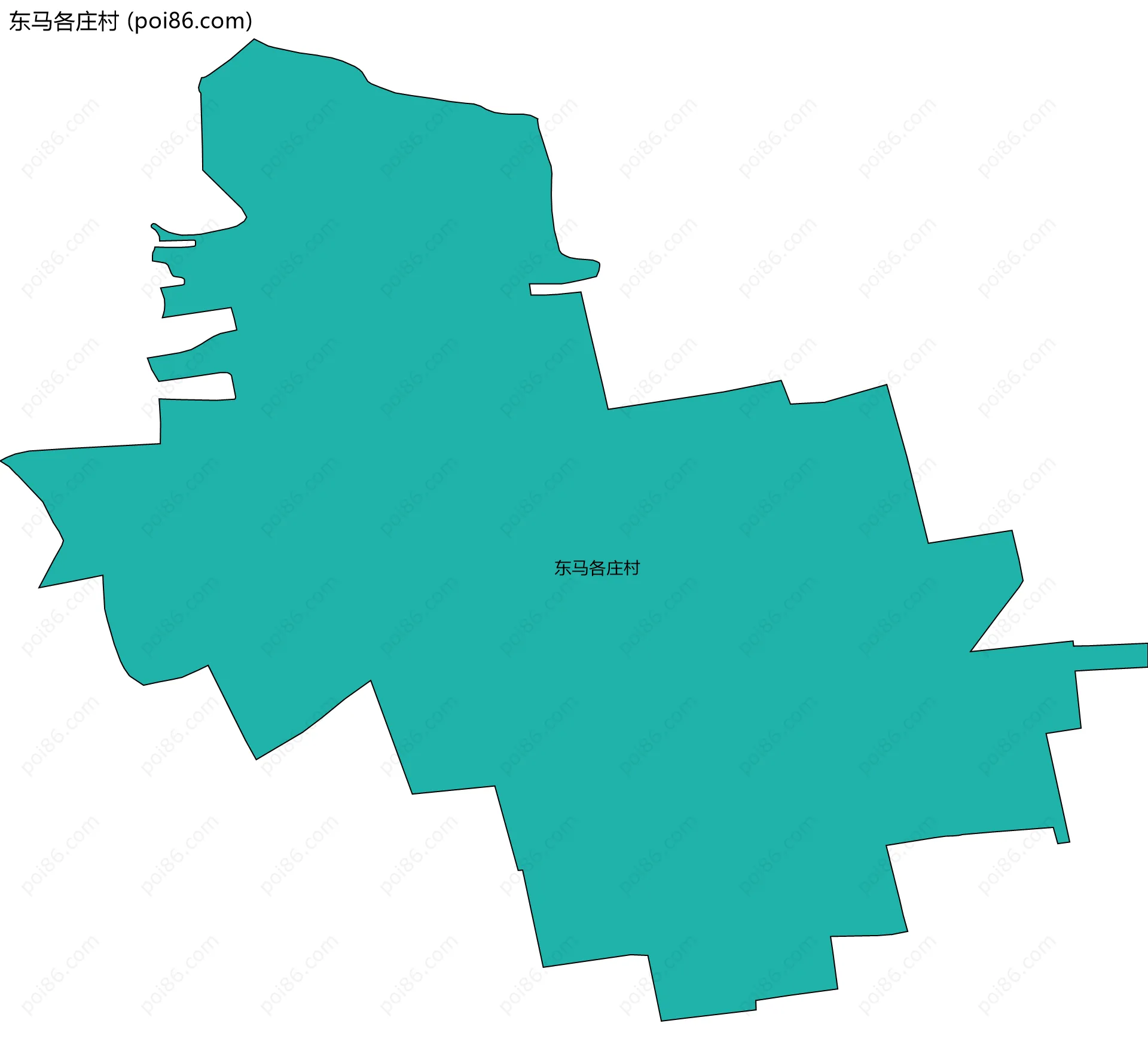 东马各庄村边界地图