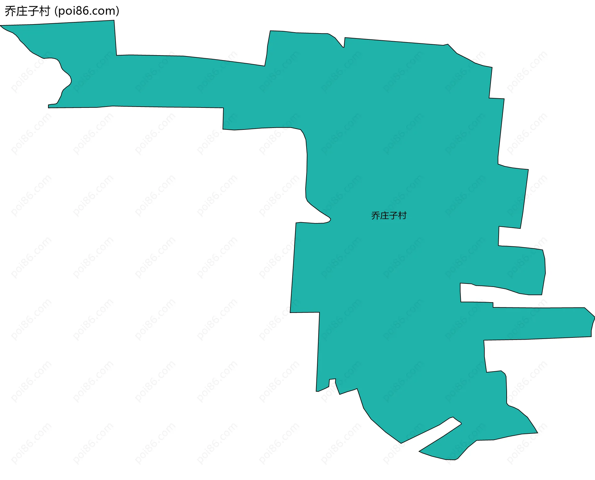 乔庄子村边界地图