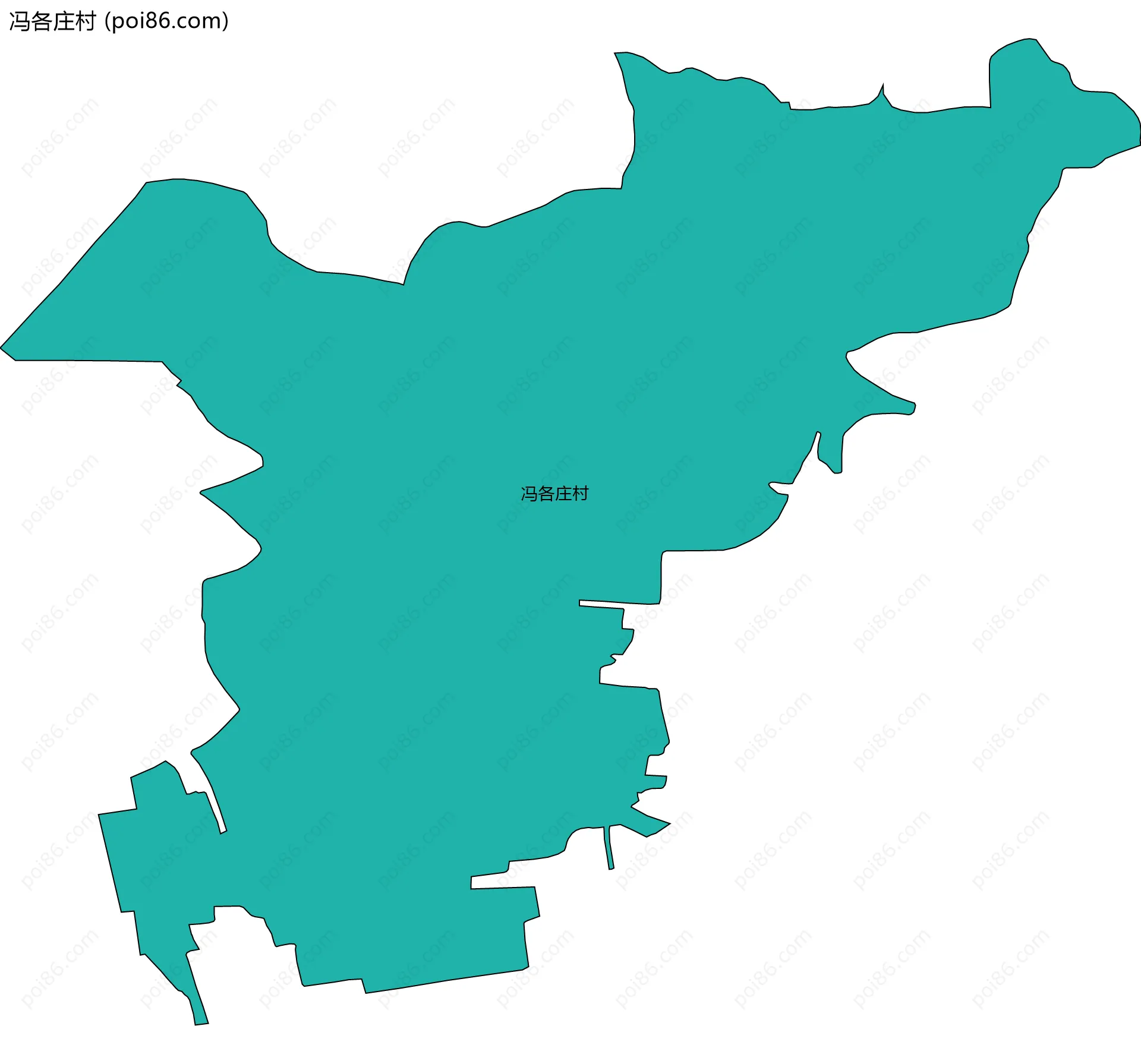 冯各庄村边界地图