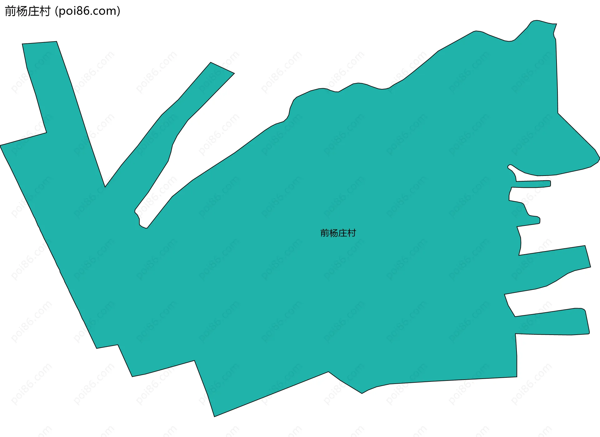 前杨庄村边界地图