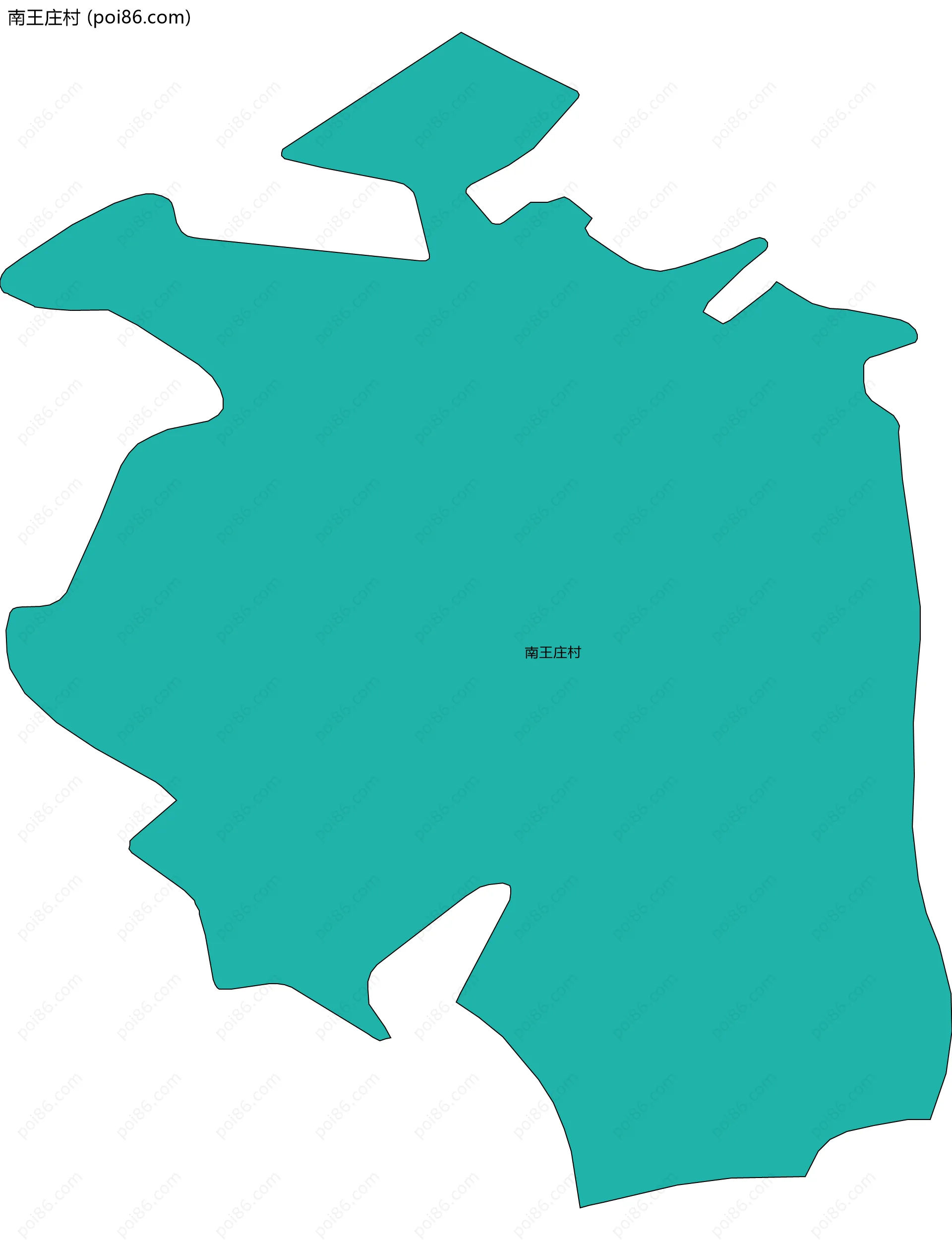 南王庄村边界地图