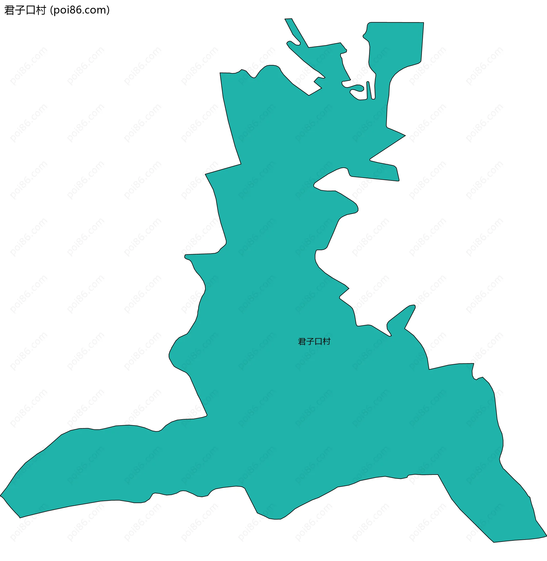君子口村边界地图