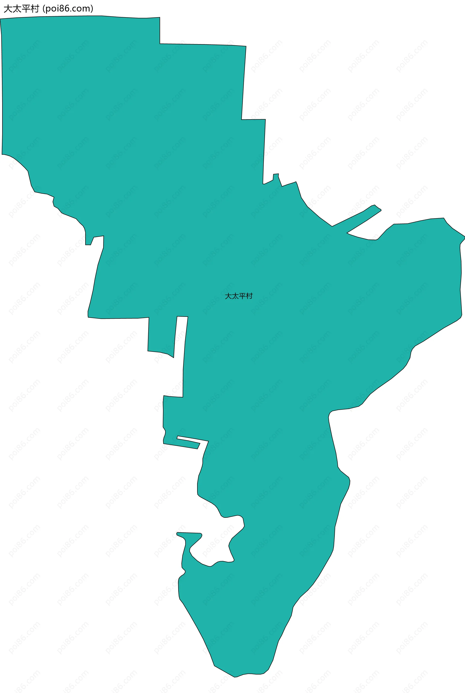 大太平村边界地图
