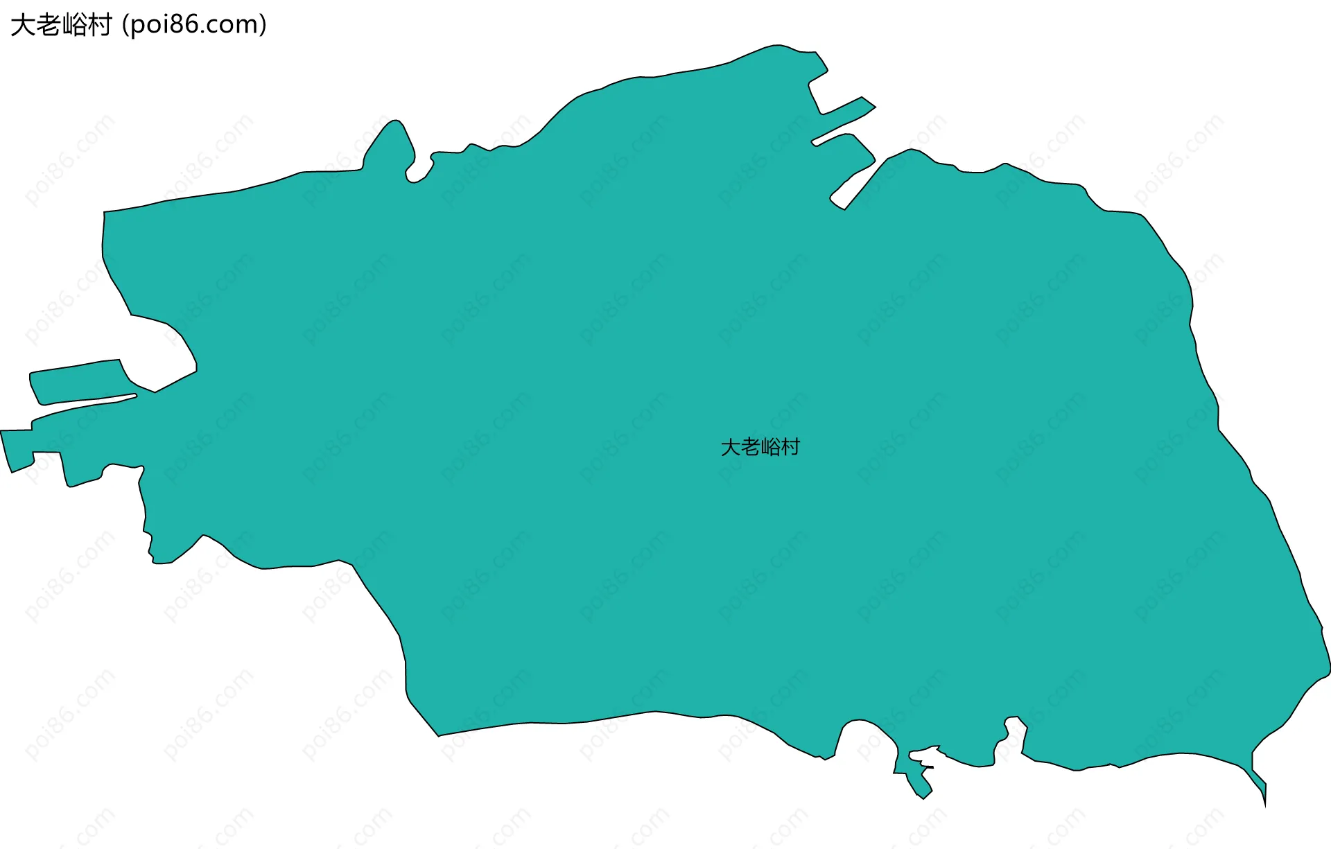 大老峪村边界地图