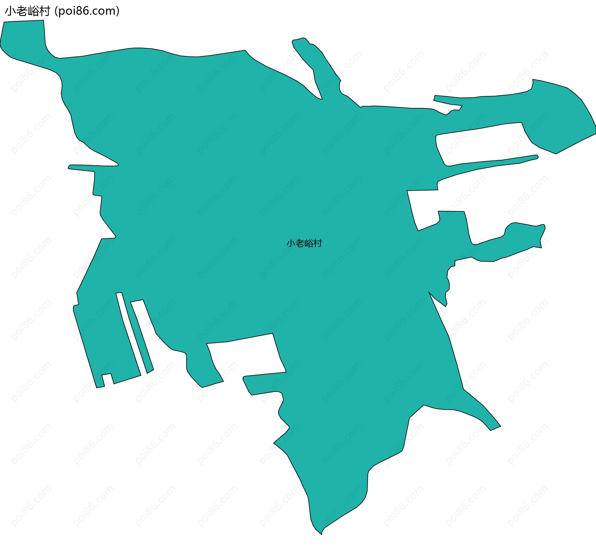 小老峪村边界地图