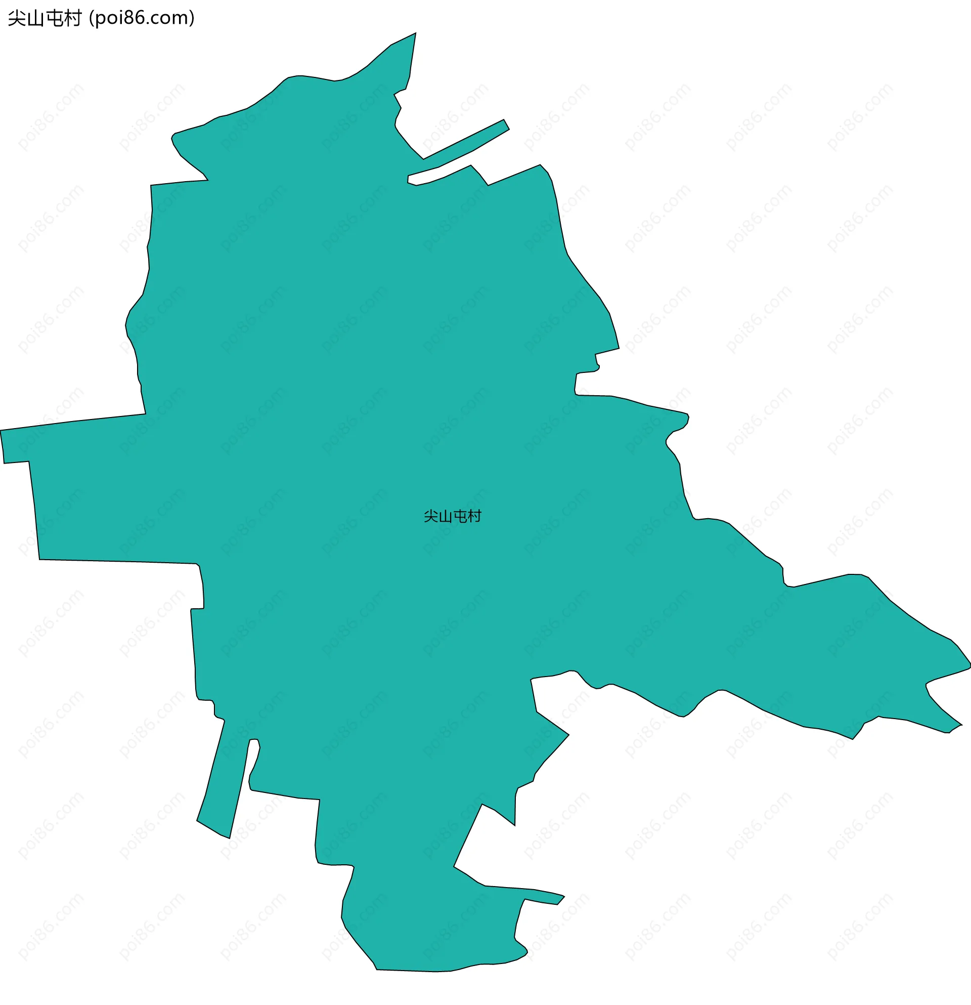 尖山屯村边界地图