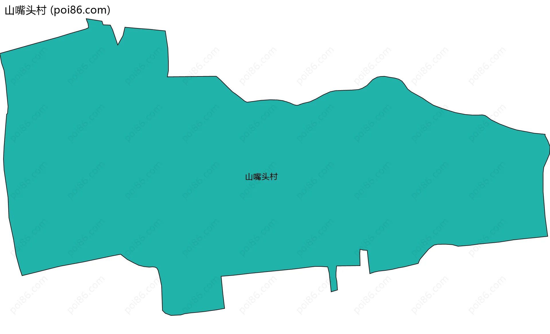 山嘴头村边界地图