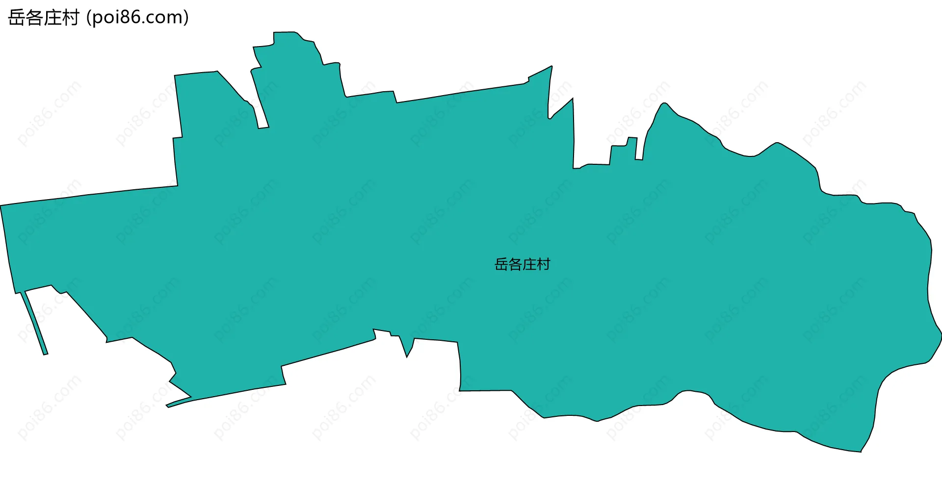 岳各庄村边界地图