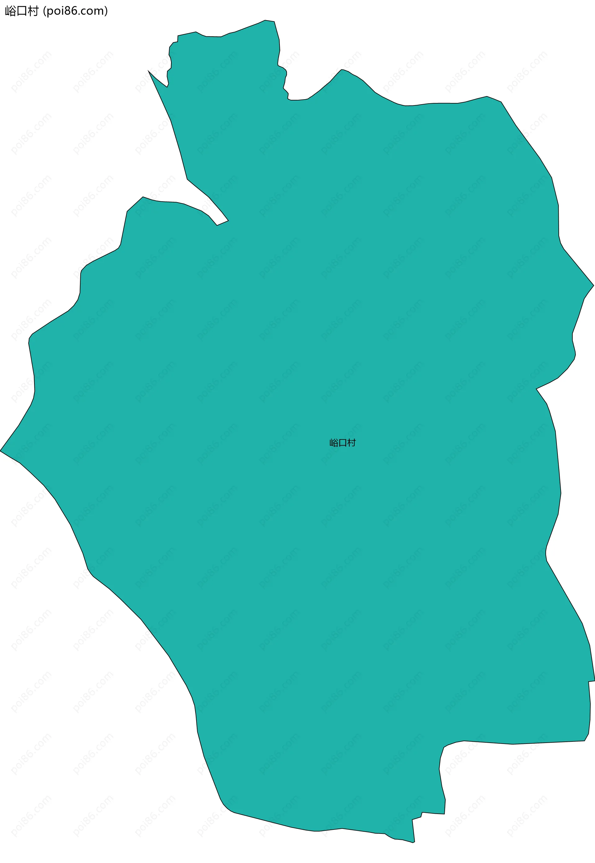 峪口村边界地图