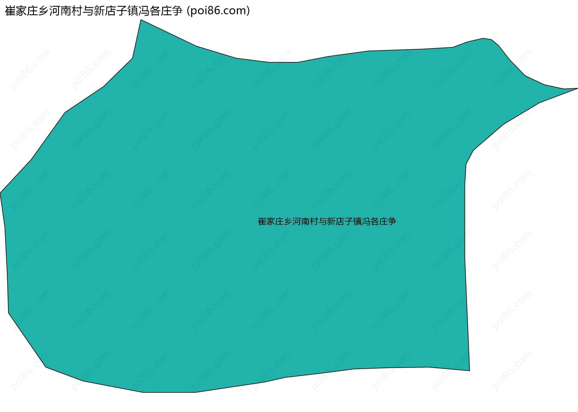 崔家庄乡河南村与新店子镇冯各庄争边界地图