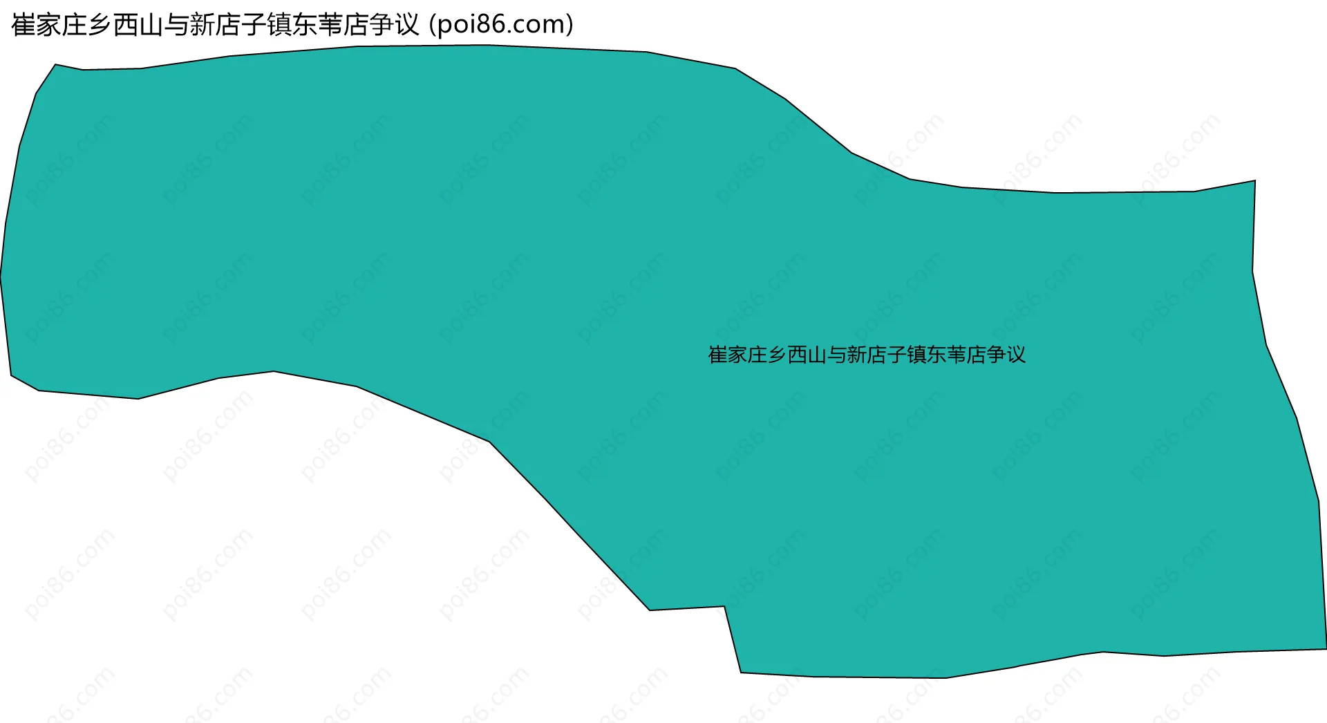 崔家庄乡西山与新店子镇东苇店争议边界地图
