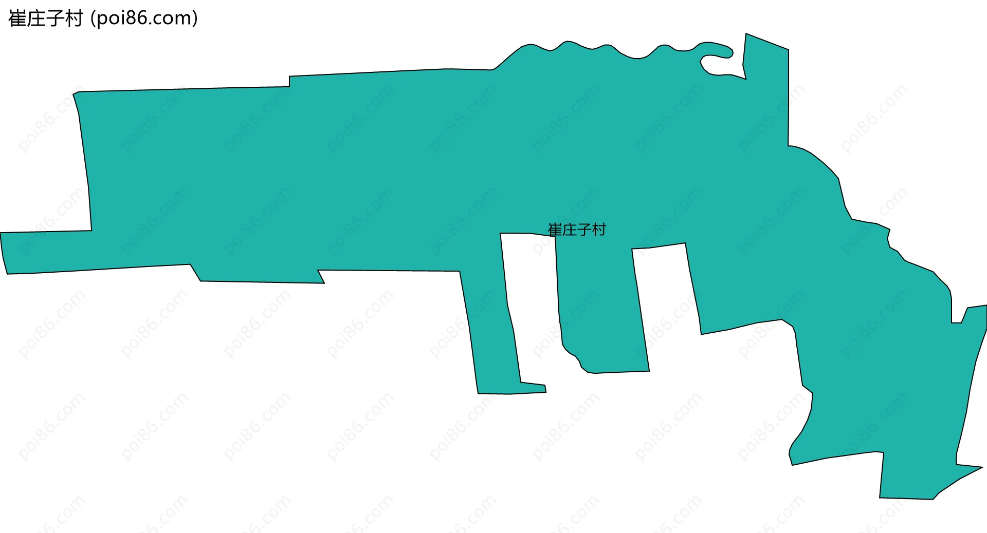 崔庄子村边界地图