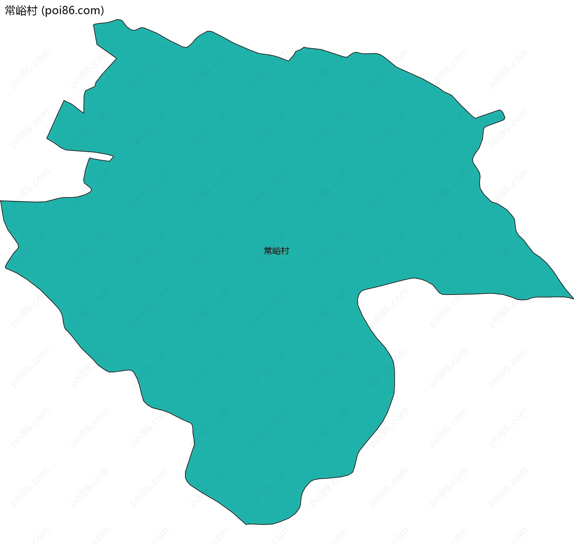 常峪村边界地图