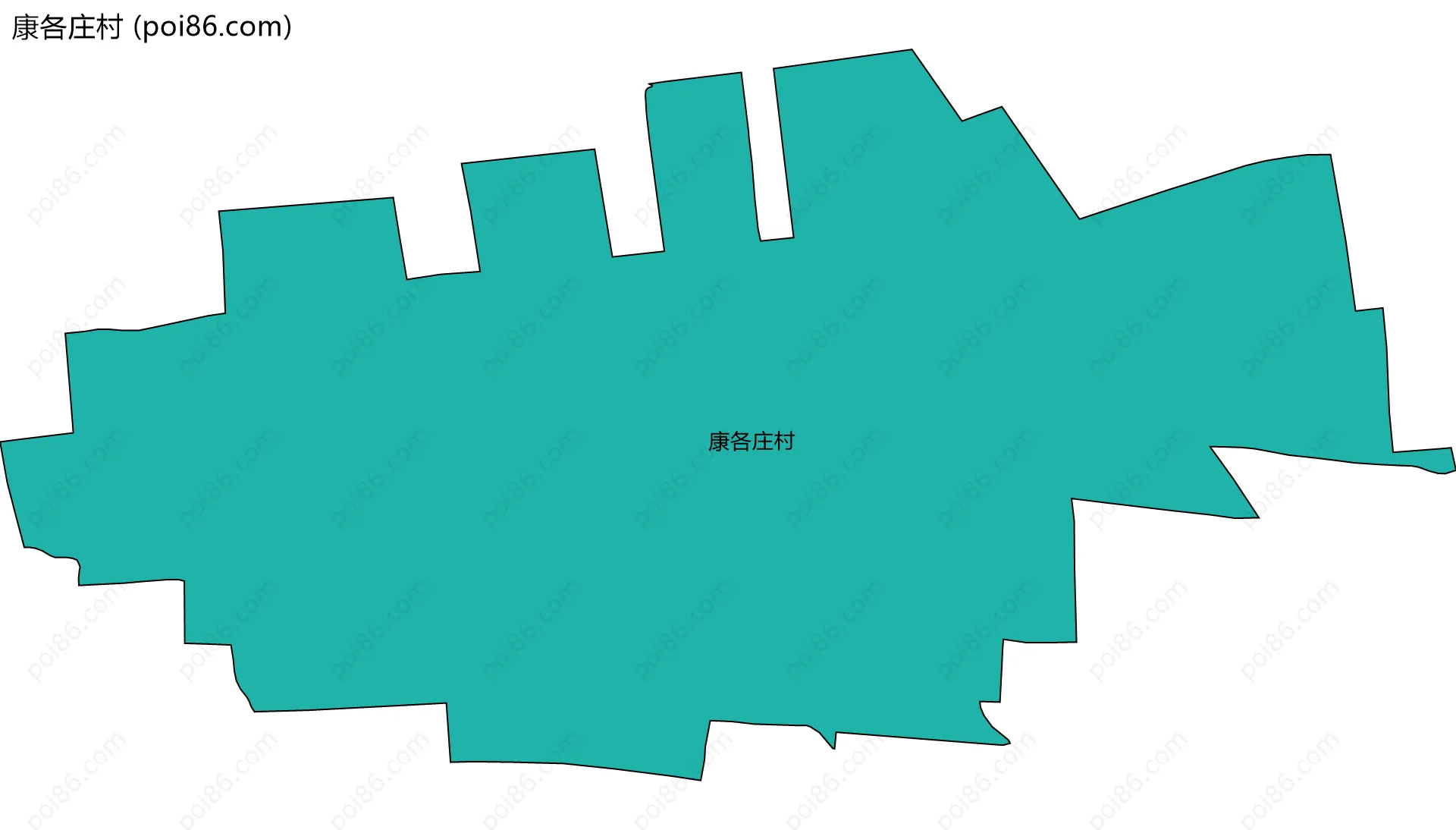 康各庄村边界地图