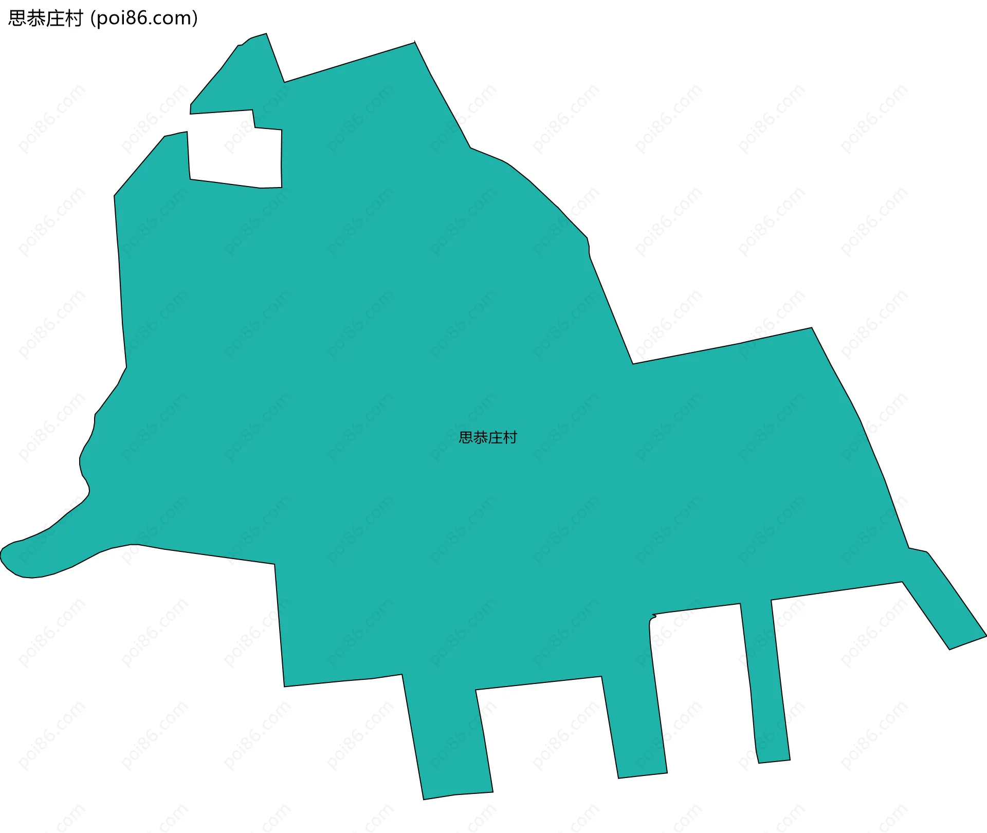 思恭庄村边界地图
