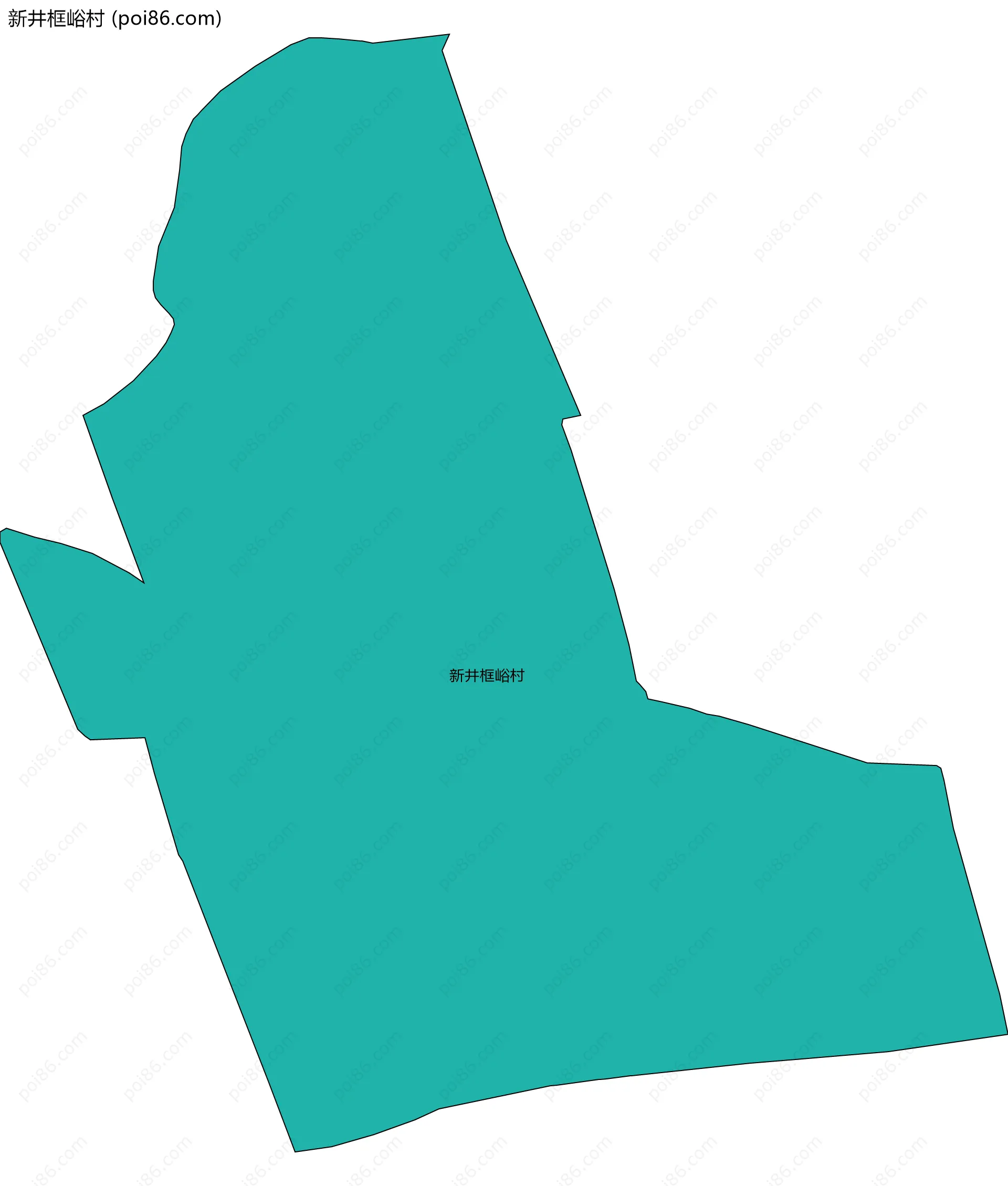 新井框峪村边界地图