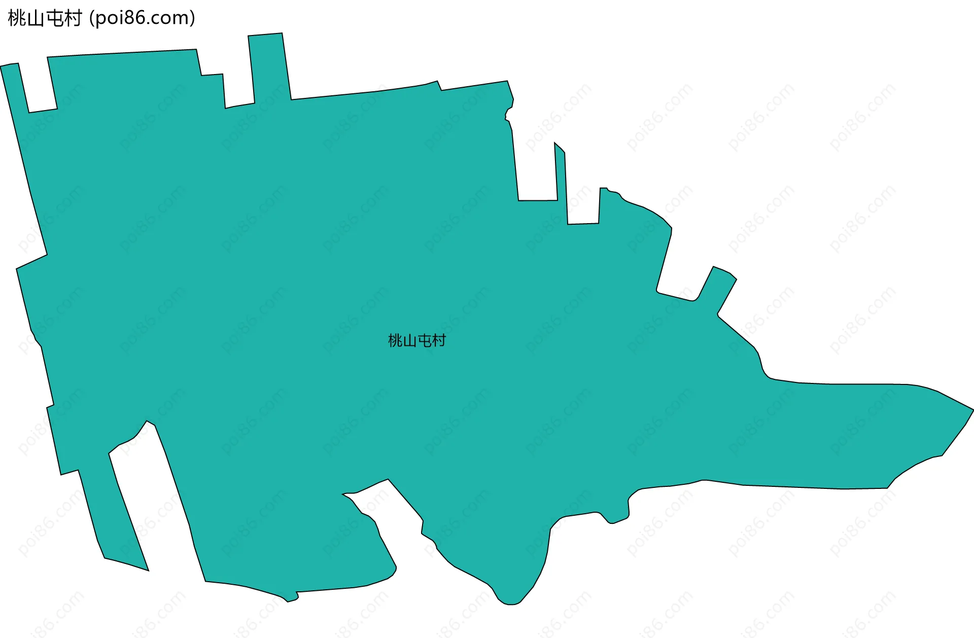 桃山屯村边界地图