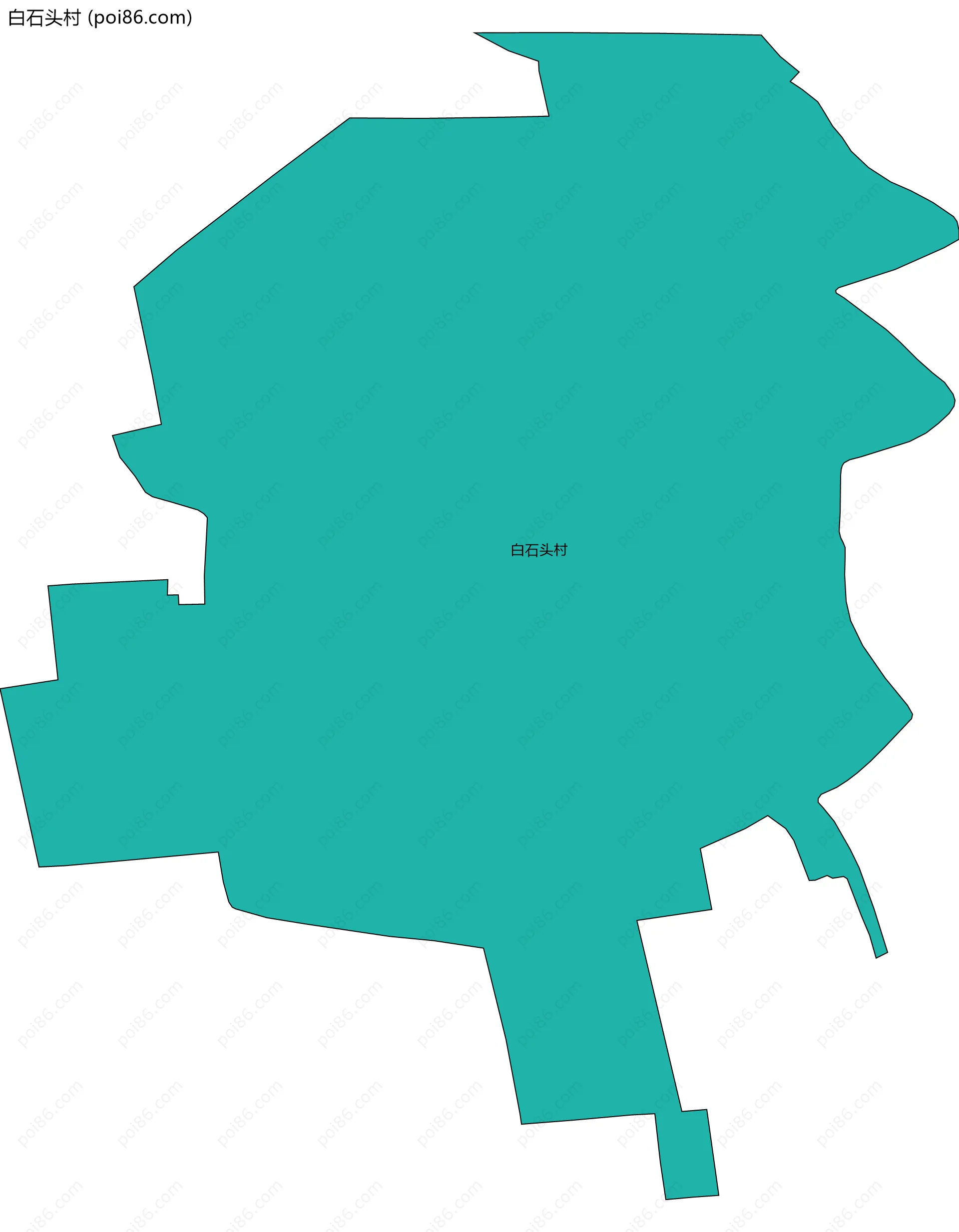 白石头村边界地图