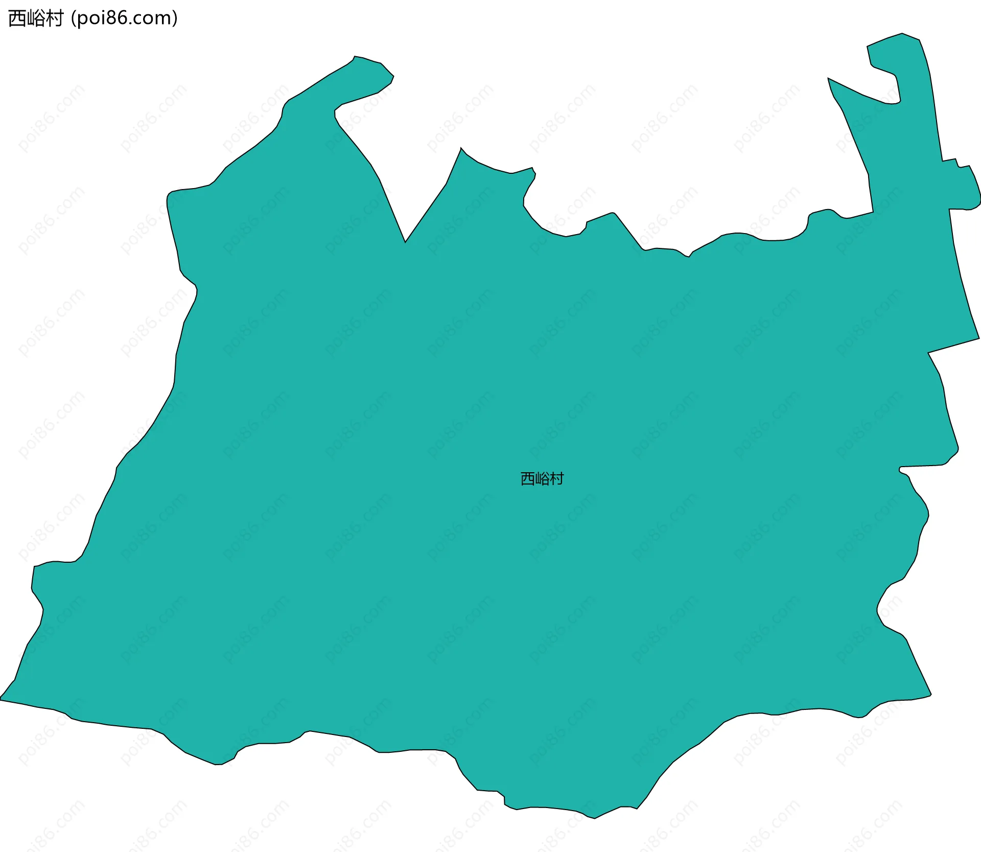 西峪村边界地图