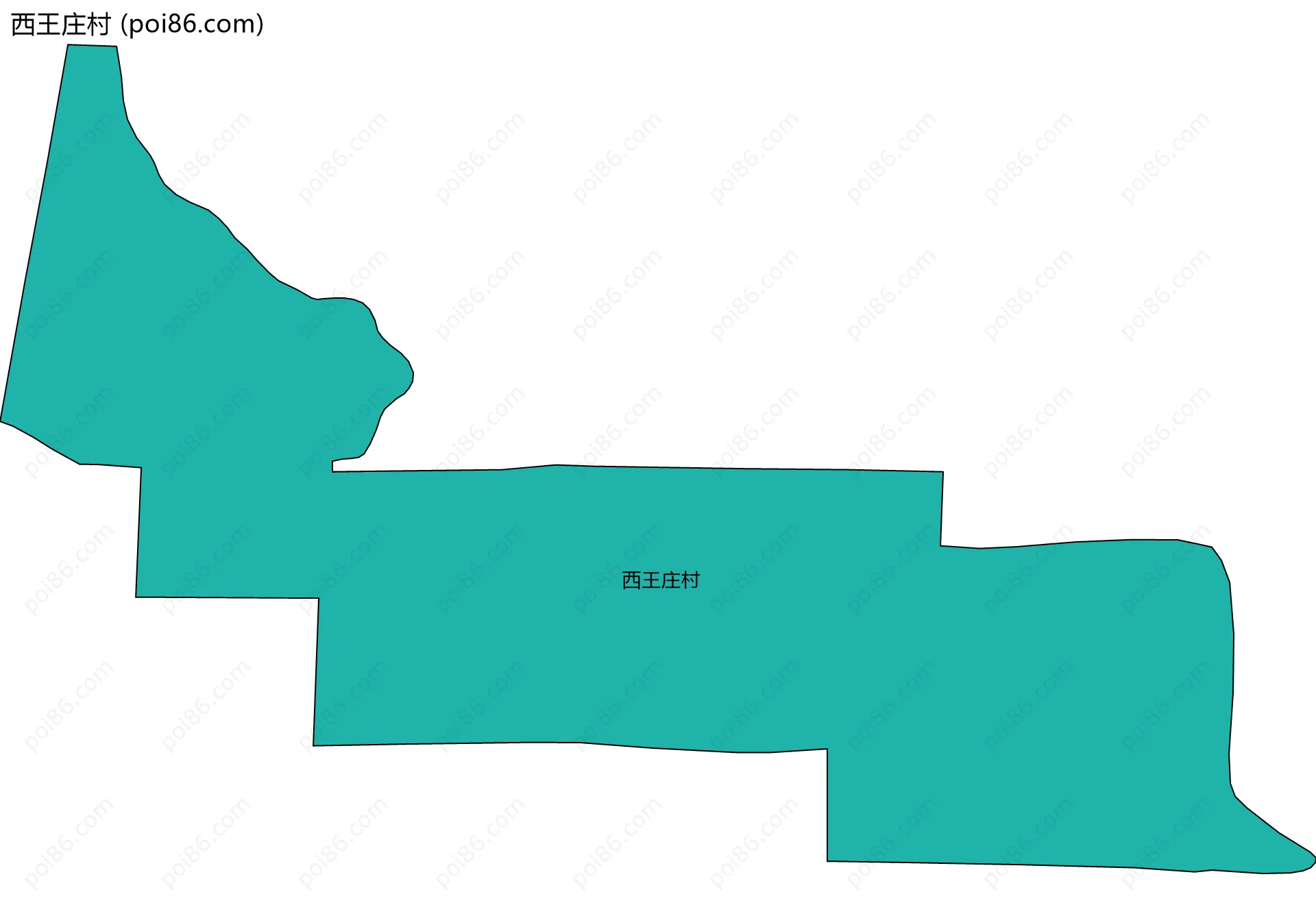 西王庄村边界地图