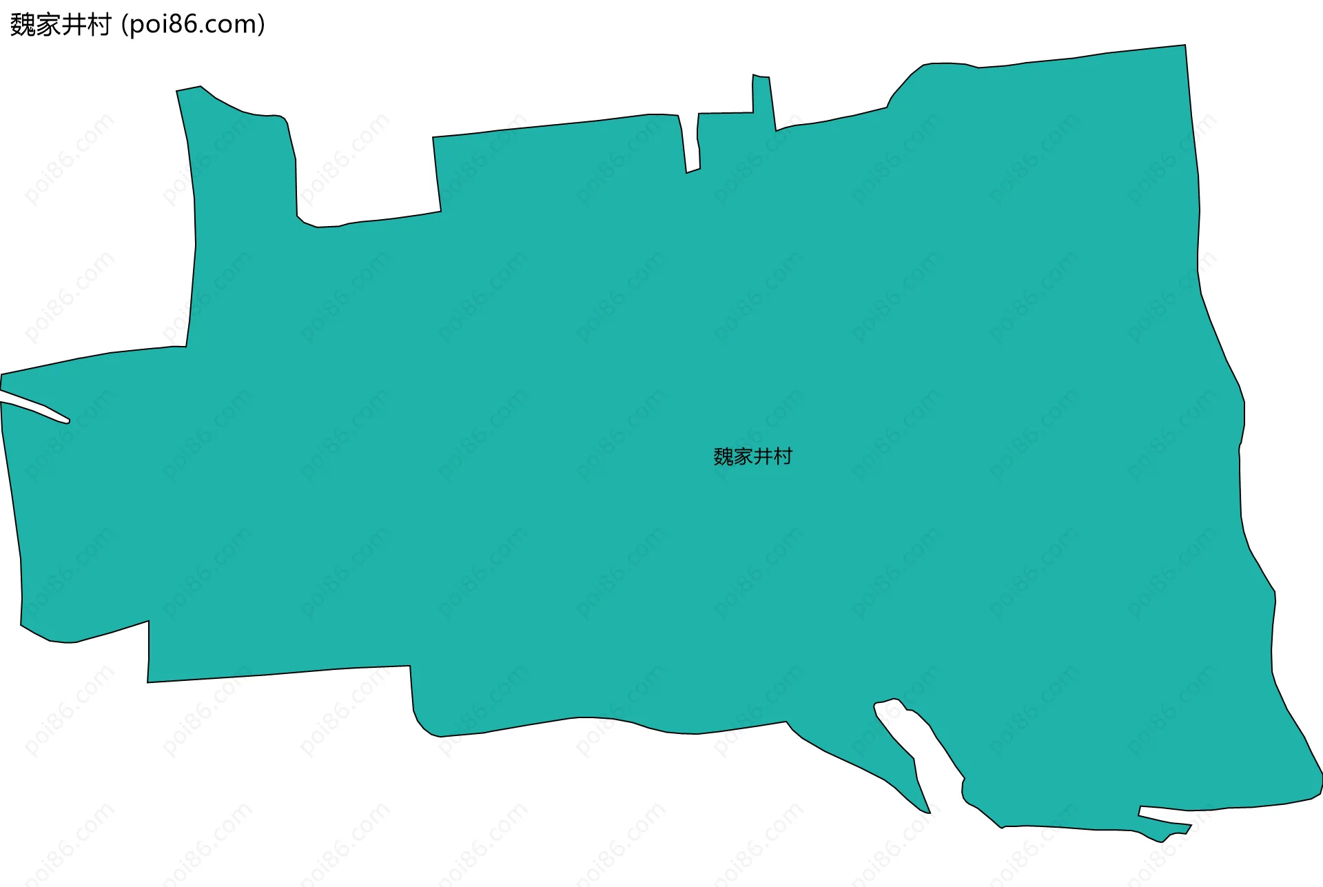 魏家井村边界地图