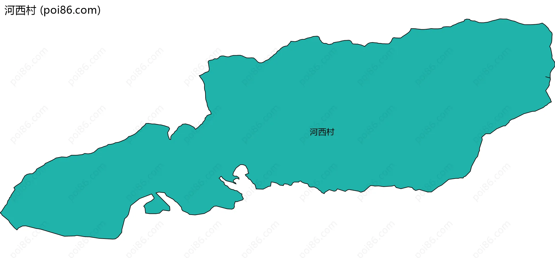 河西村边界地图