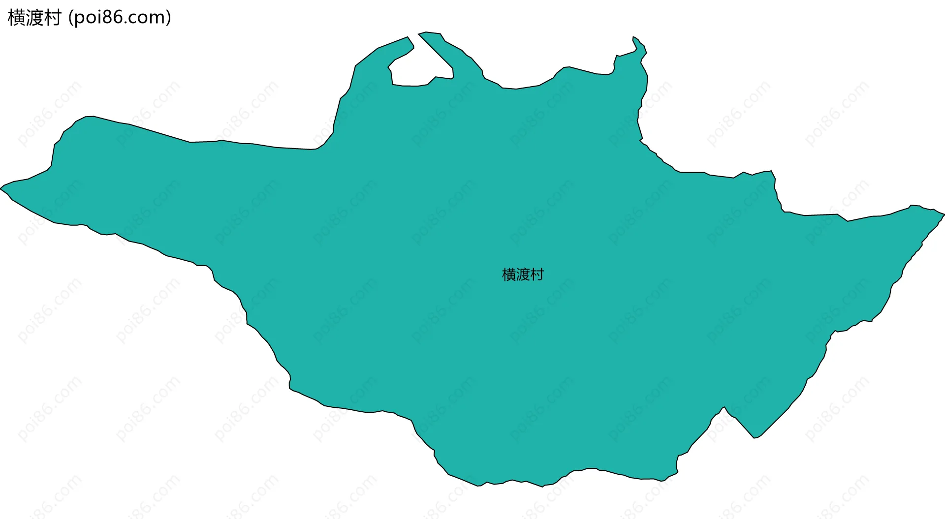 横渡村边界地图
