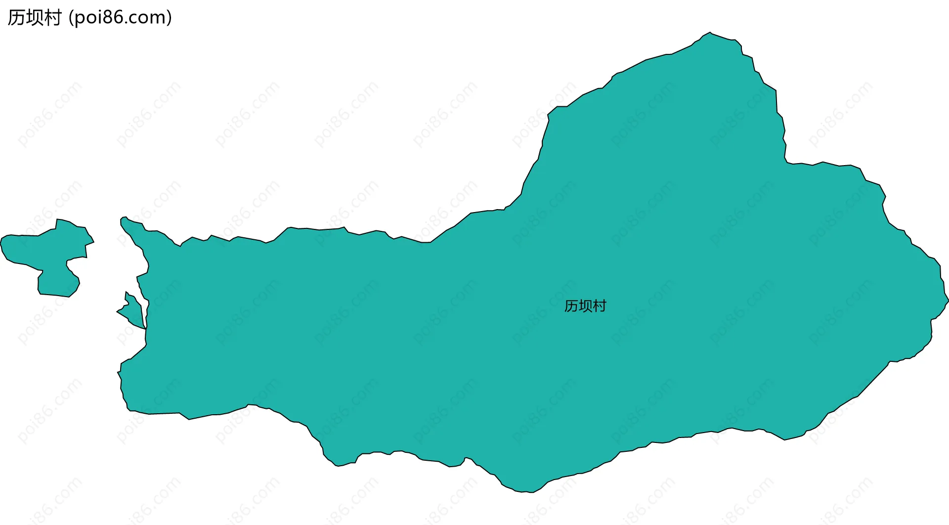 历坝村边界地图