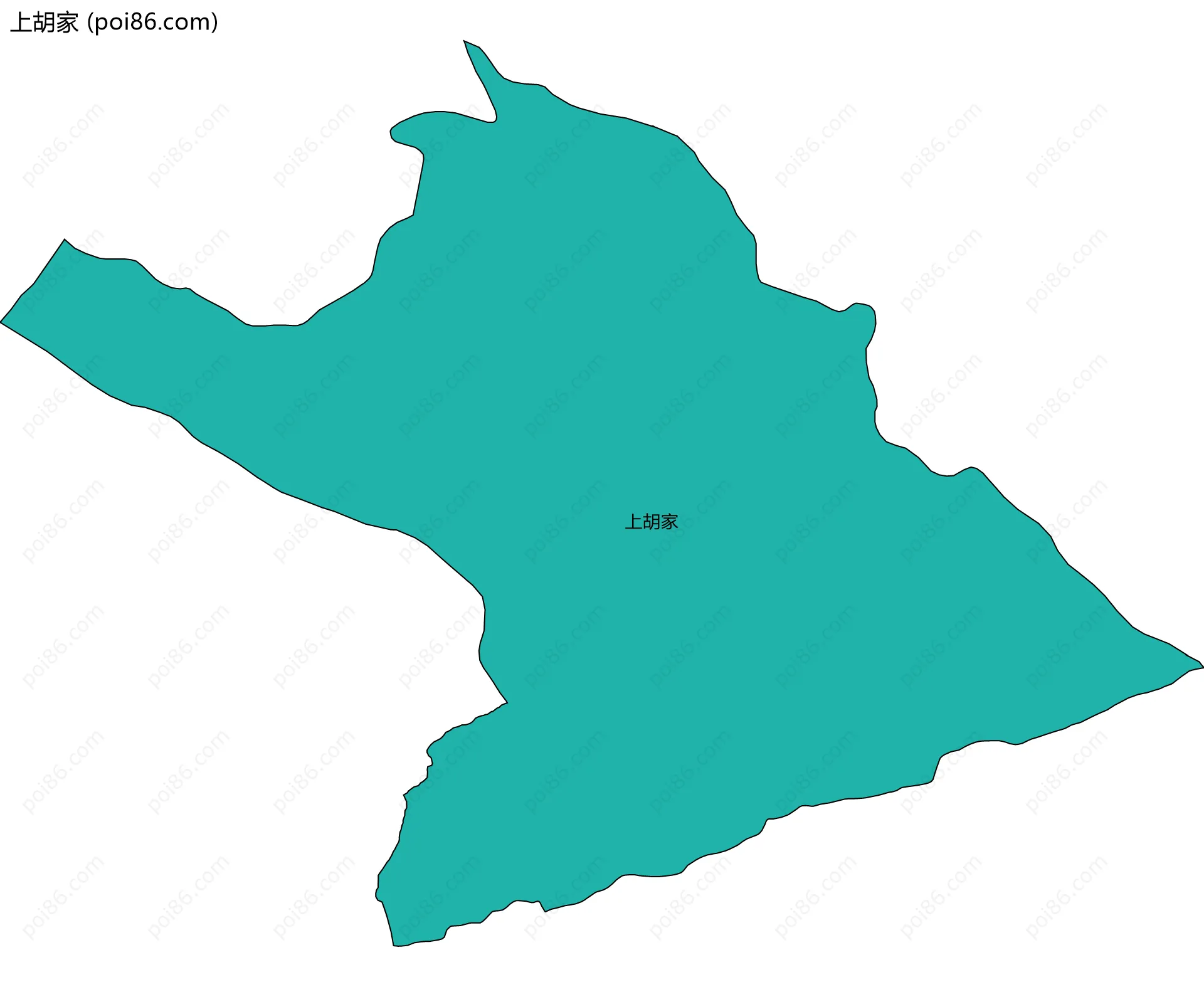 上胡家边界地图