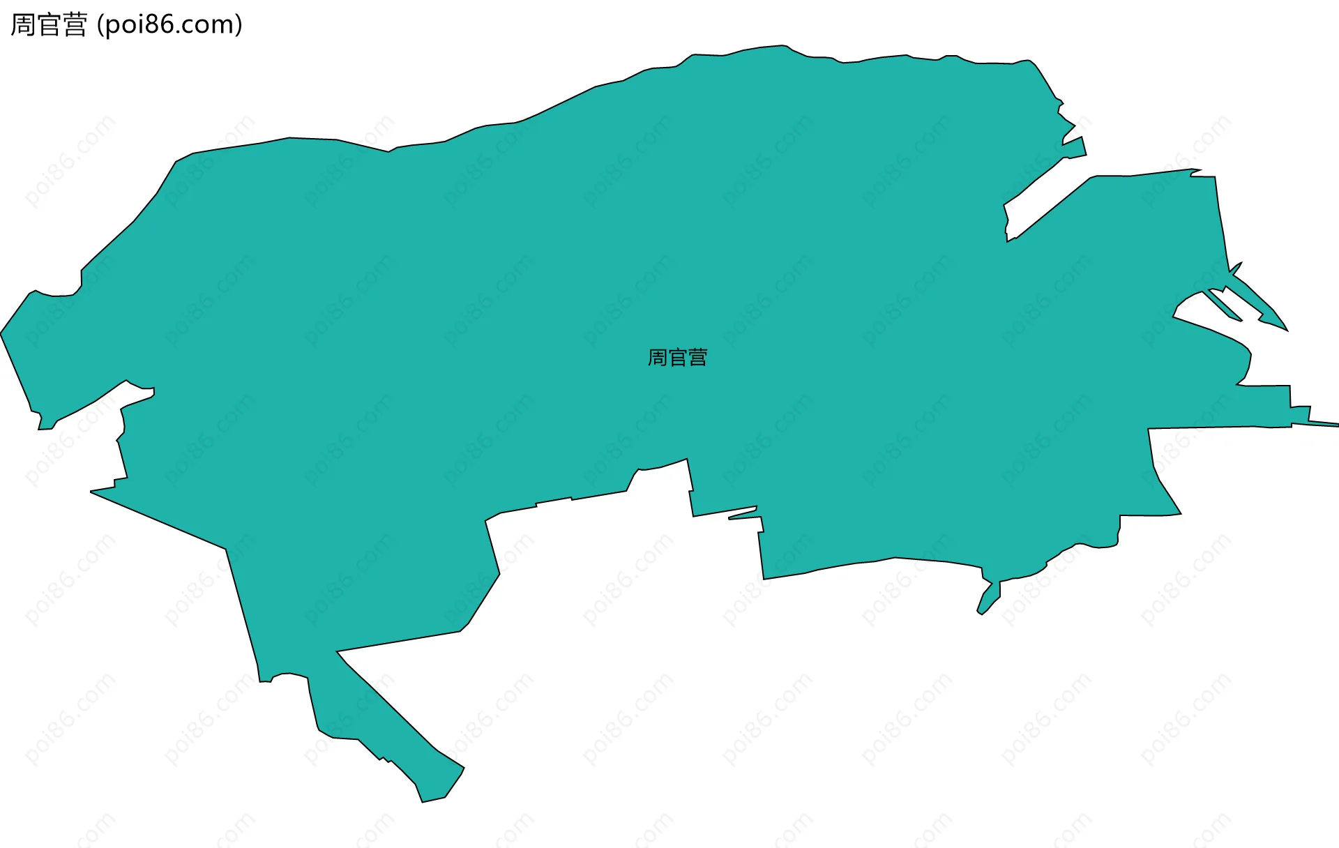 周官营边界地图