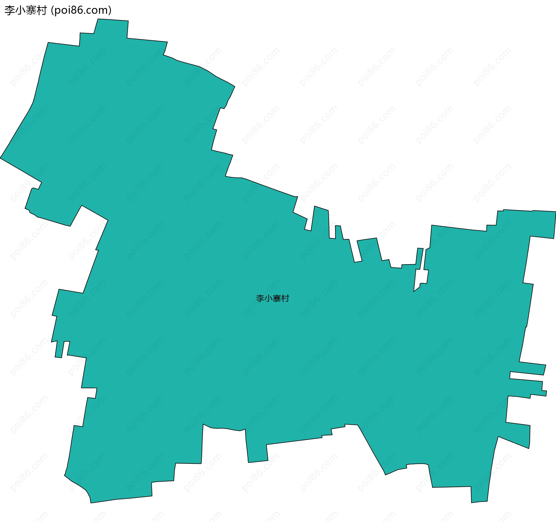 李小寨村边界地图