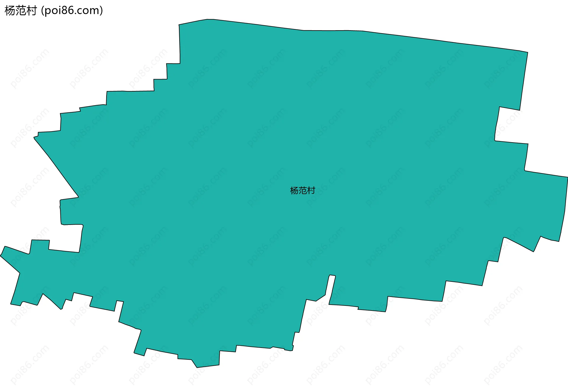 杨范村边界地图