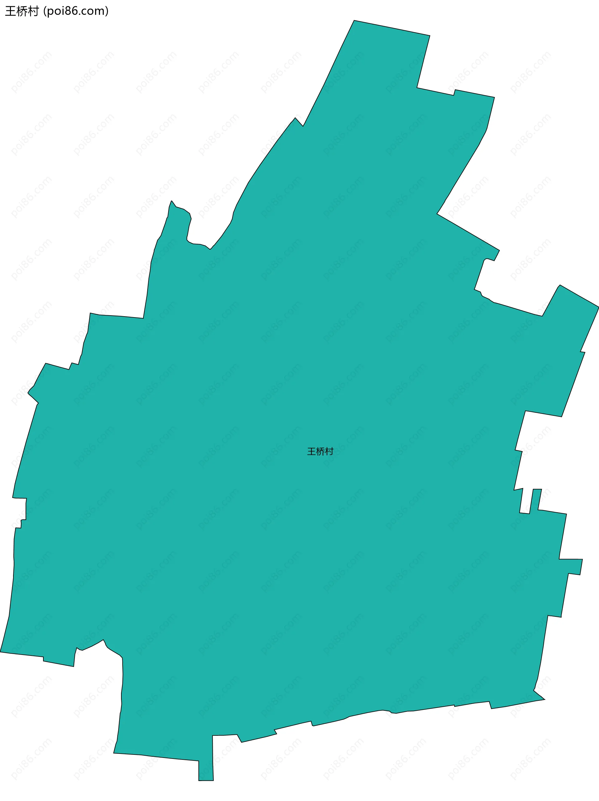 王桥村边界地图