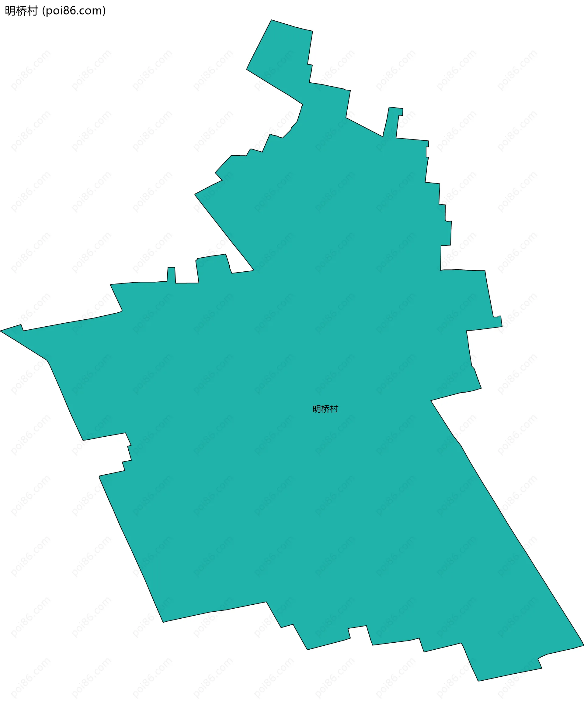 明桥村边界地图