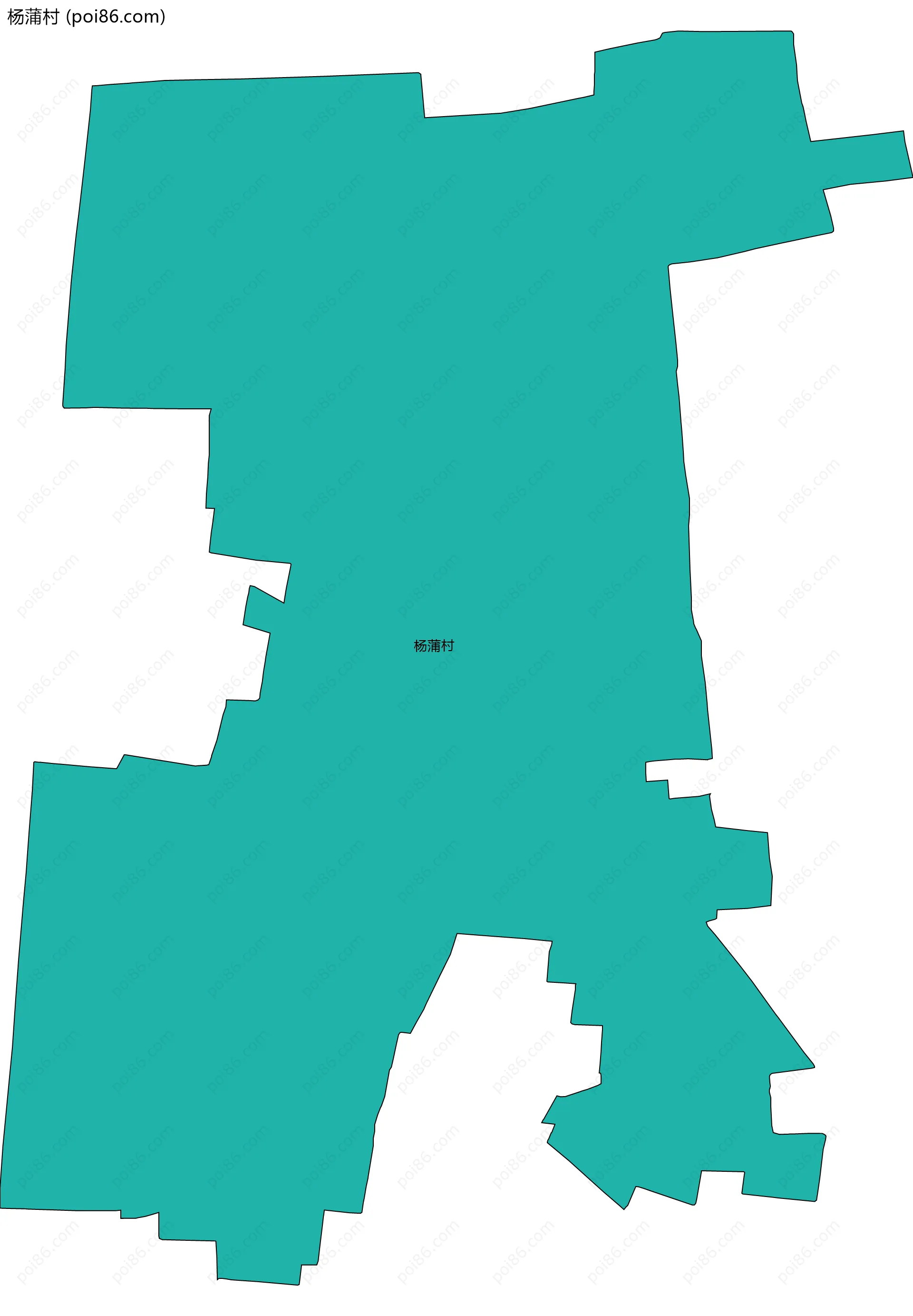 杨蒲村边界地图