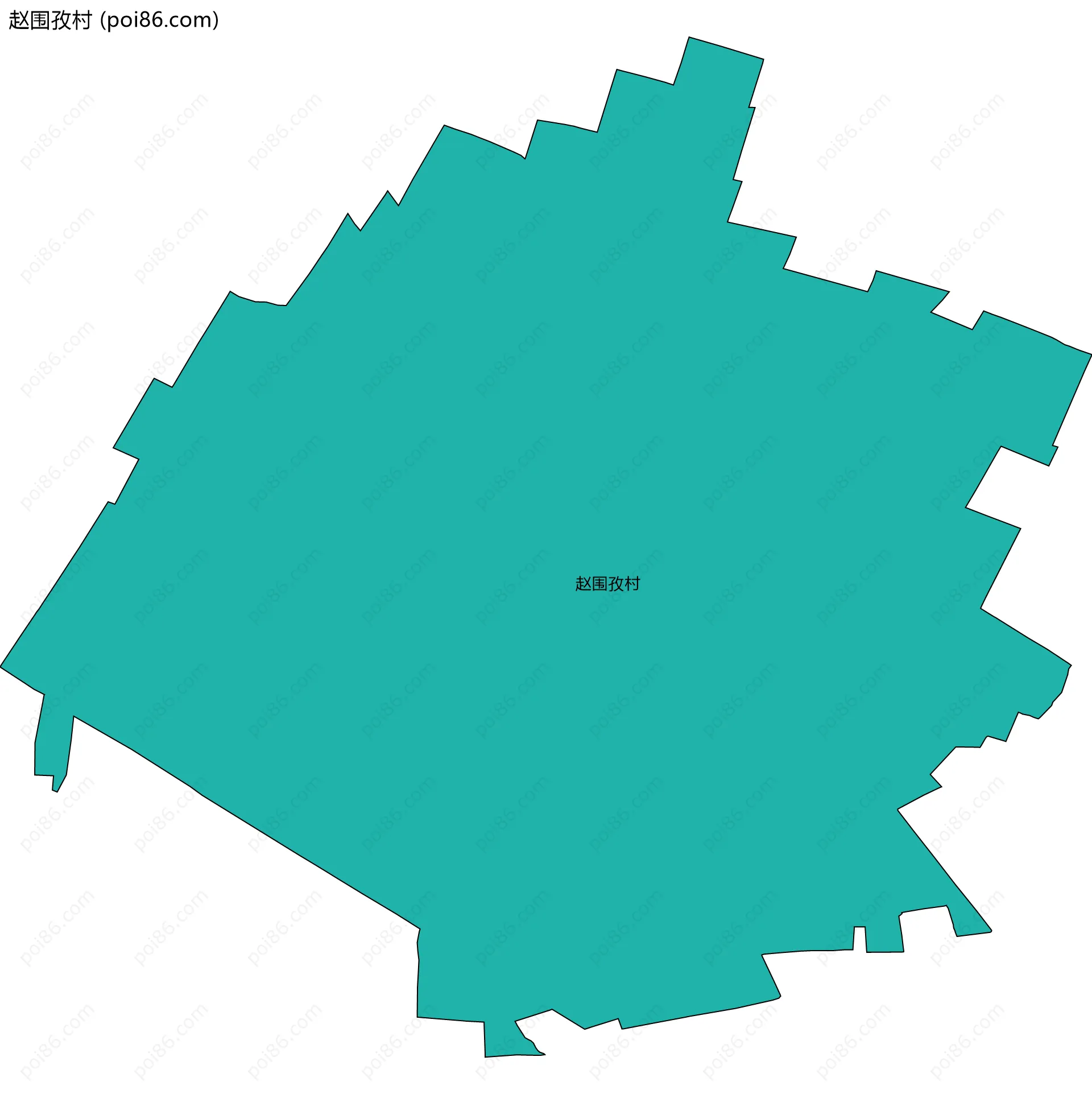 赵围孜村边界地图