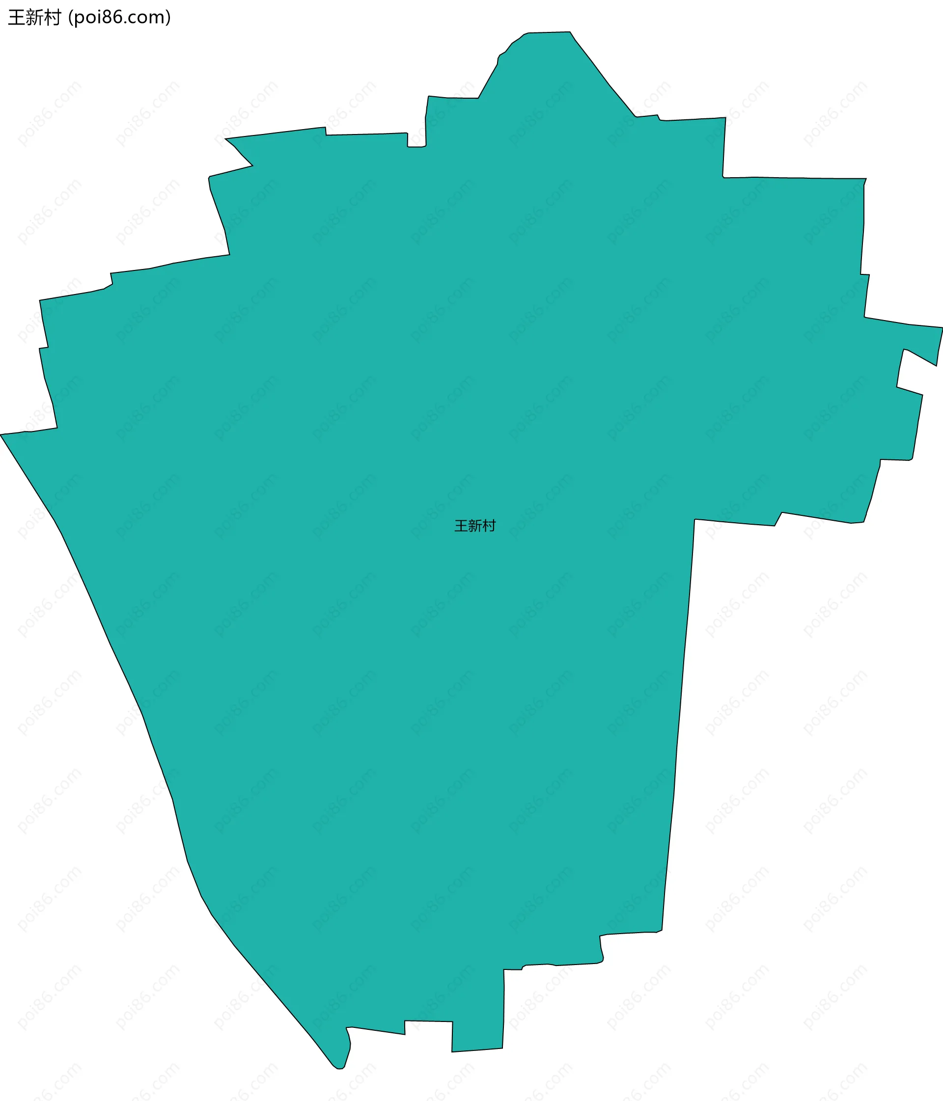王新村边界地图