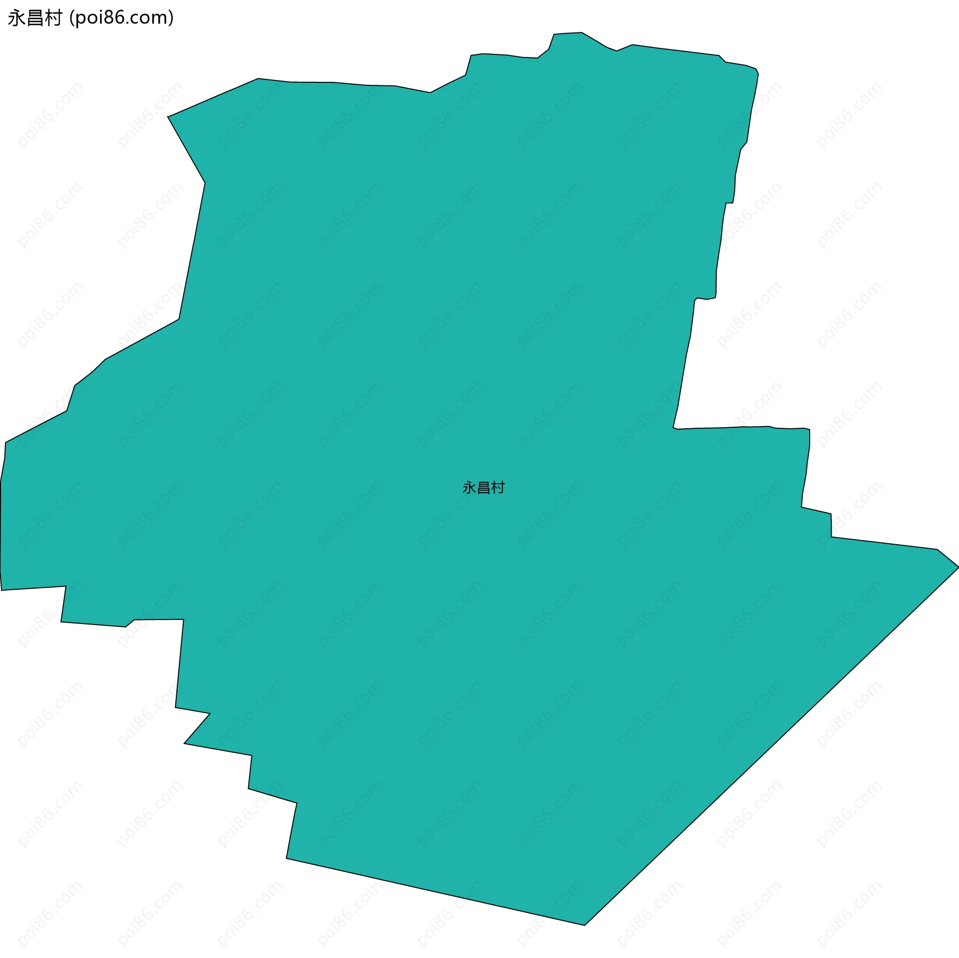永昌村边界地图