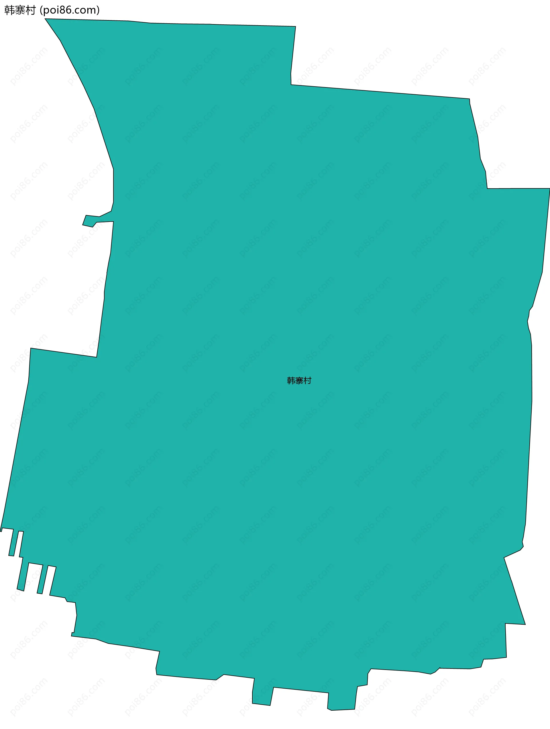 韩寨村边界地图