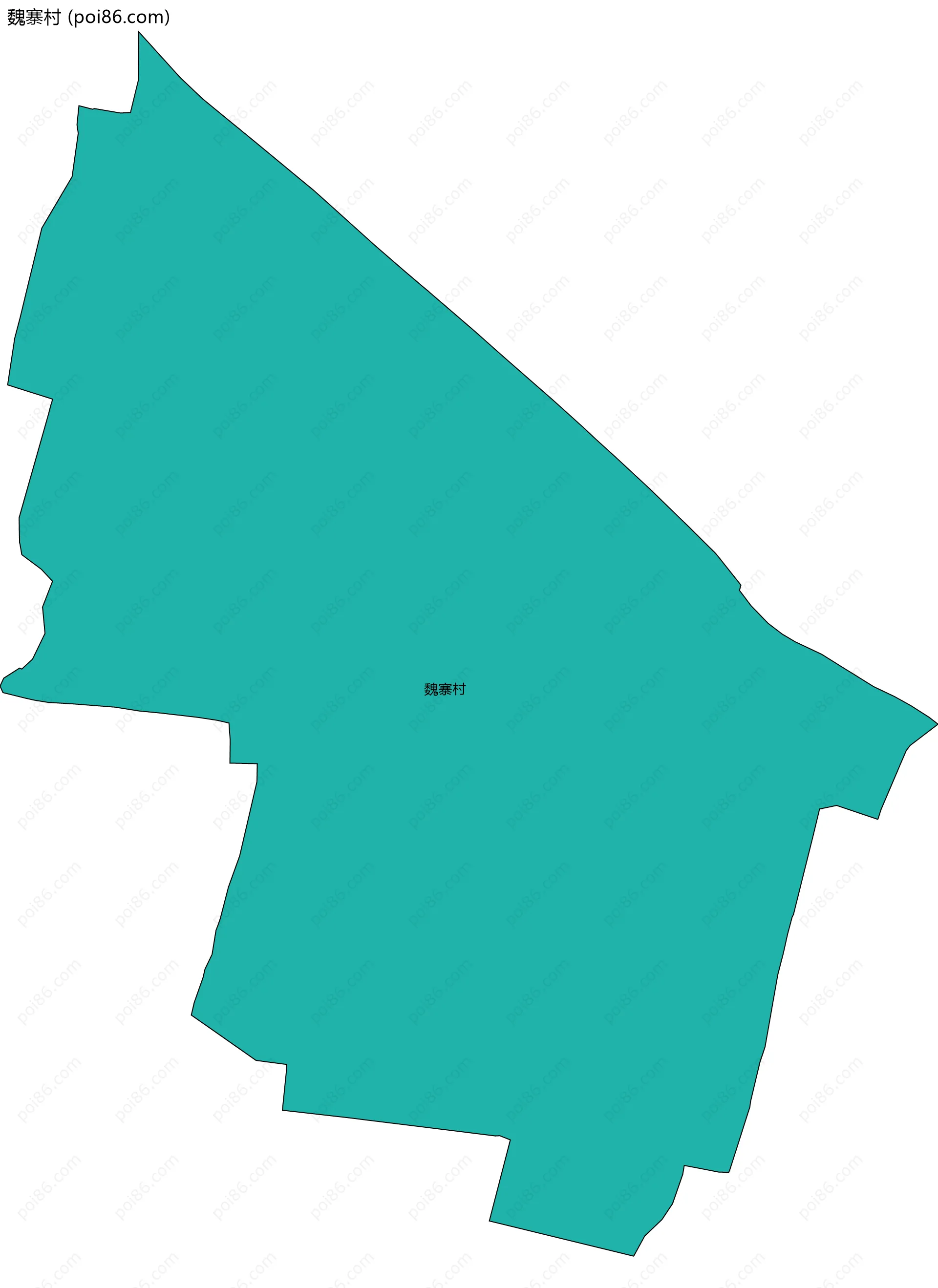 魏寨村边界地图