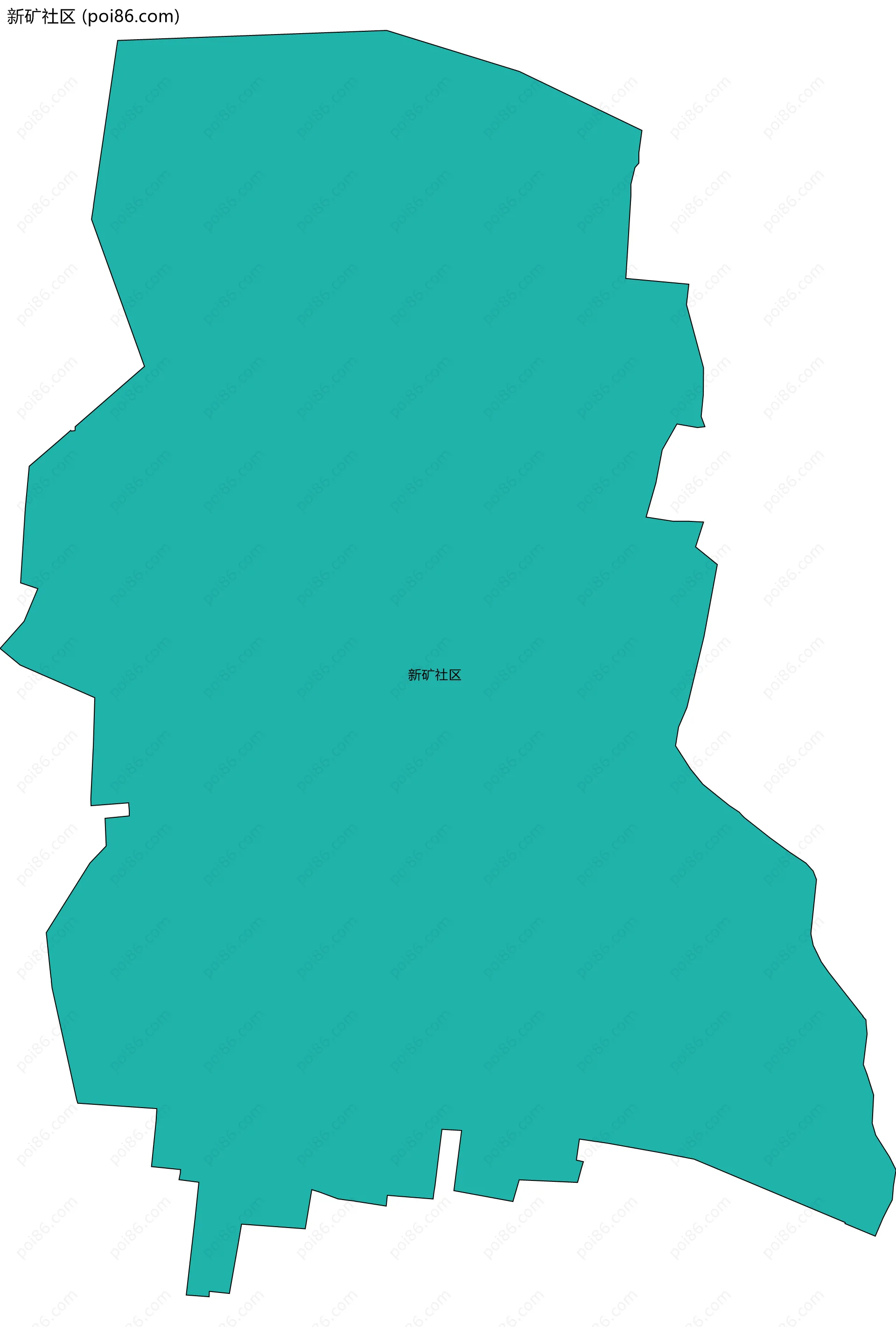 新矿社区边界地图