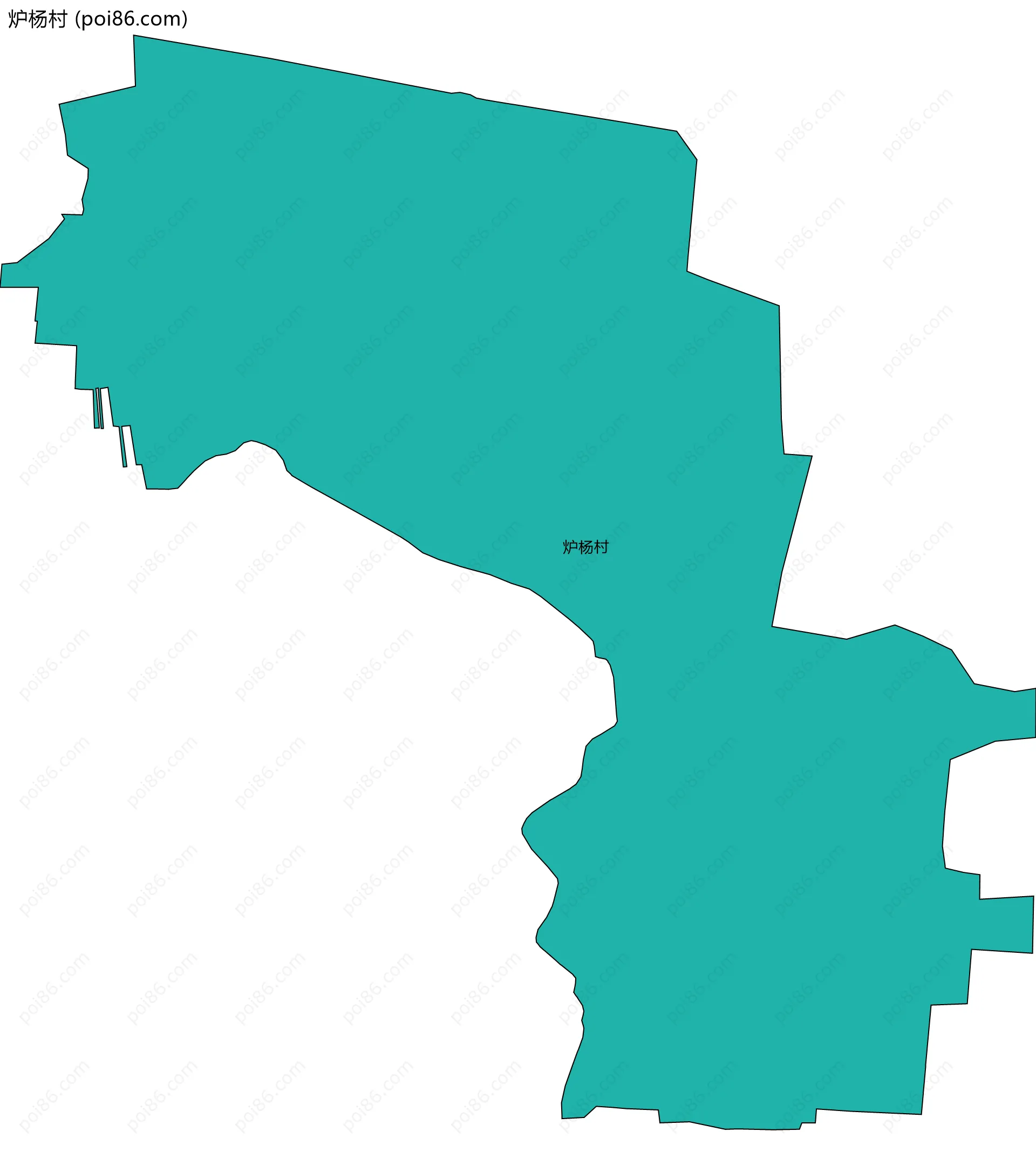 炉杨村边界地图