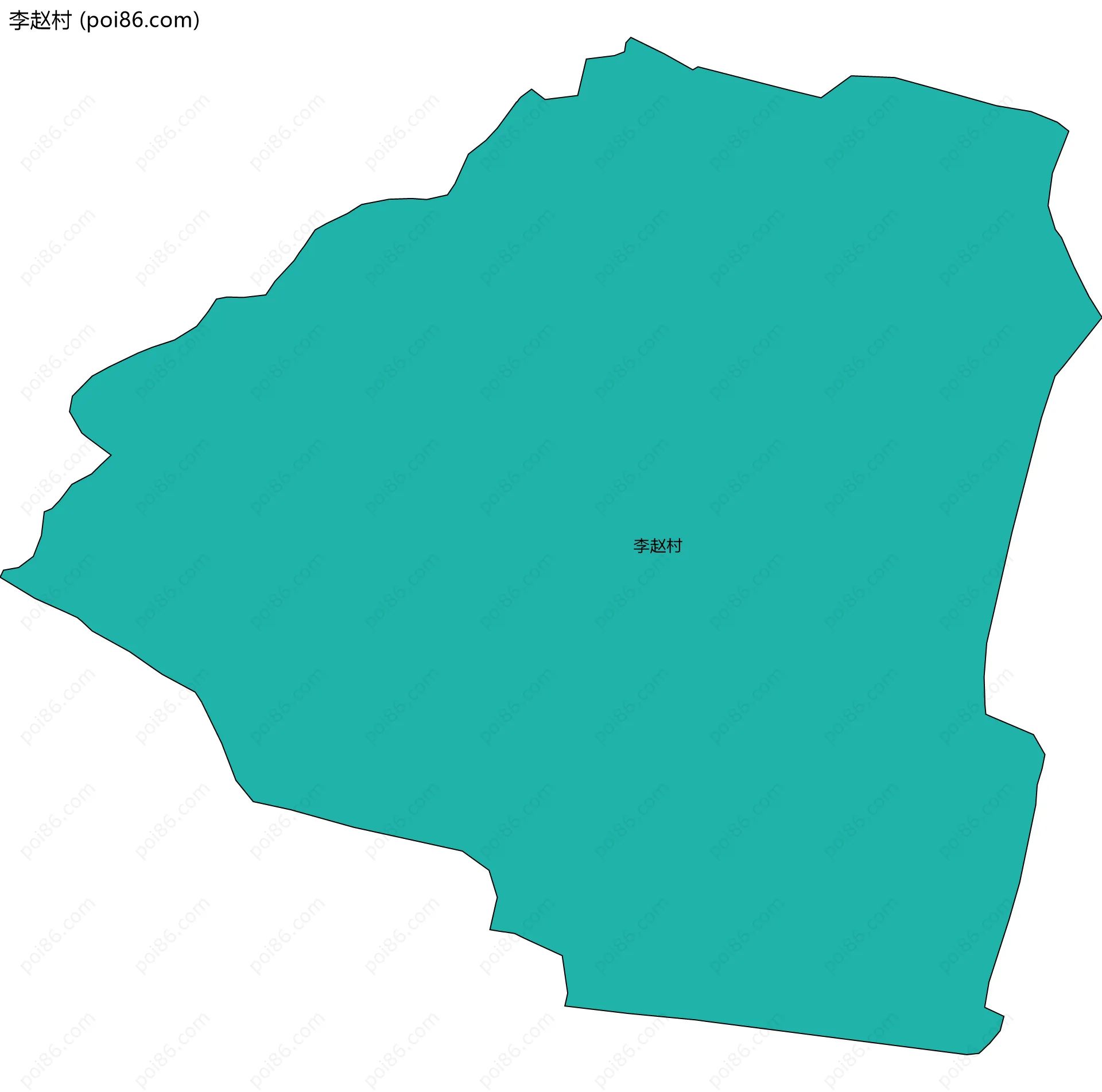 李赵村边界地图