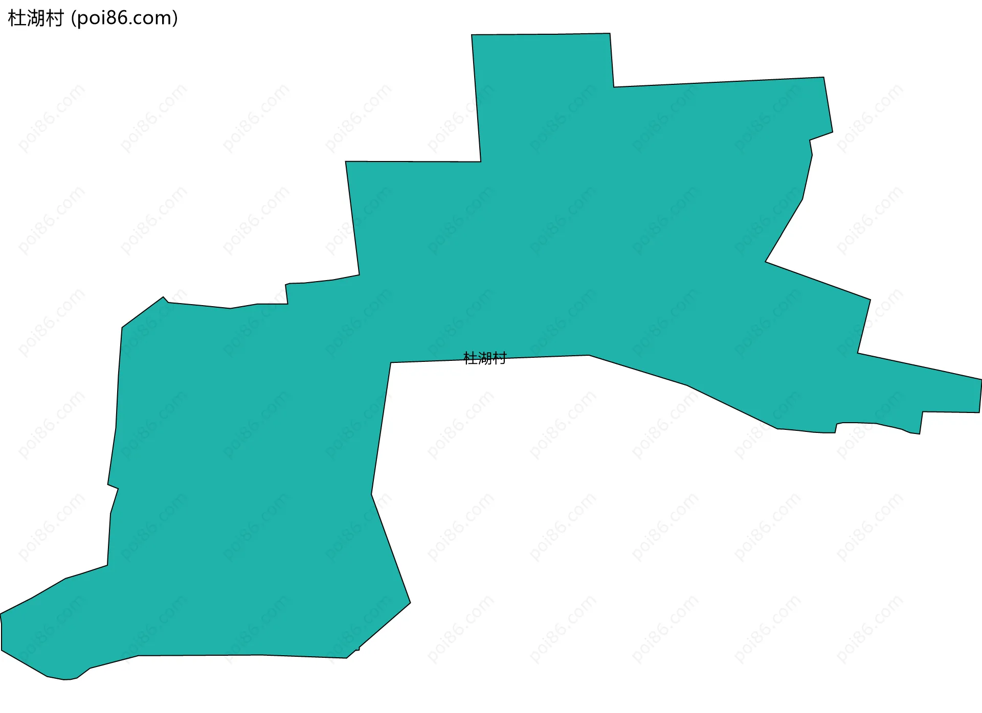 杜湖村边界地图