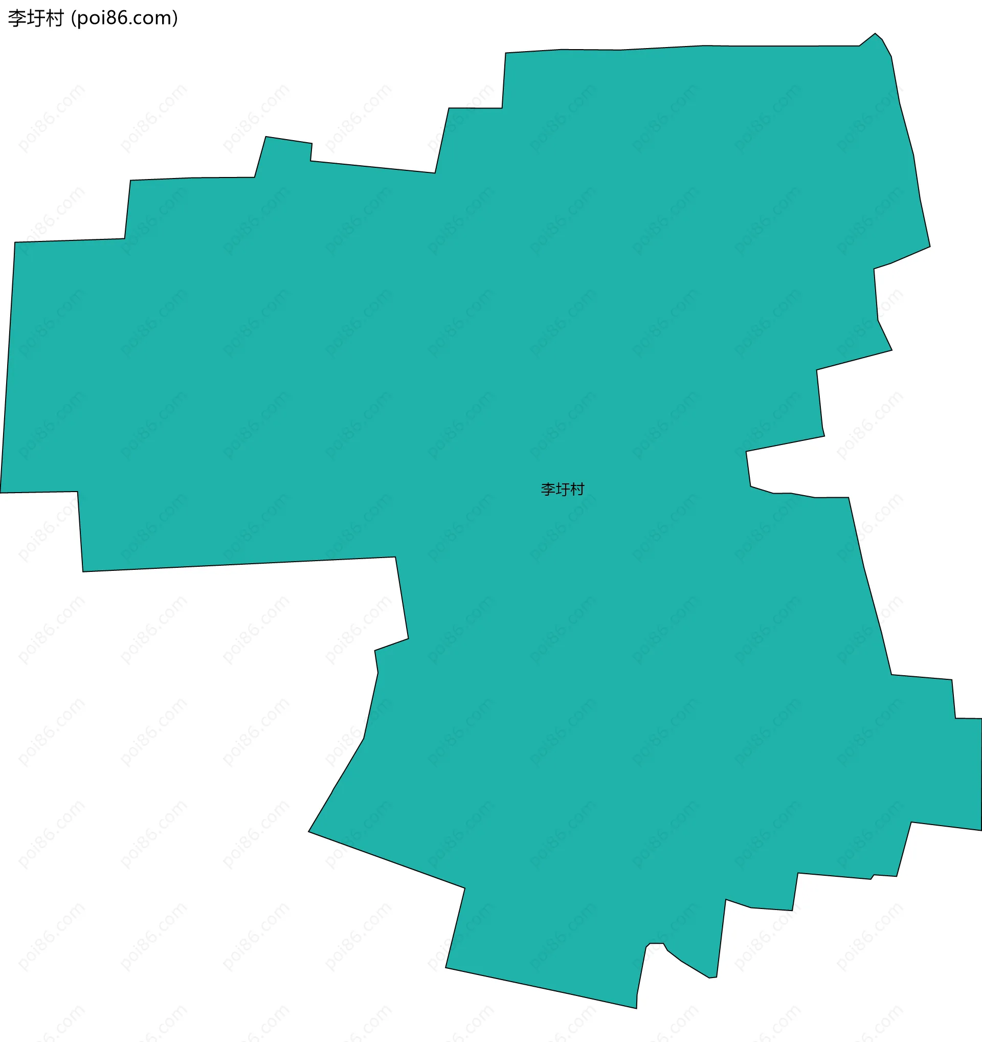 李圩村边界地图