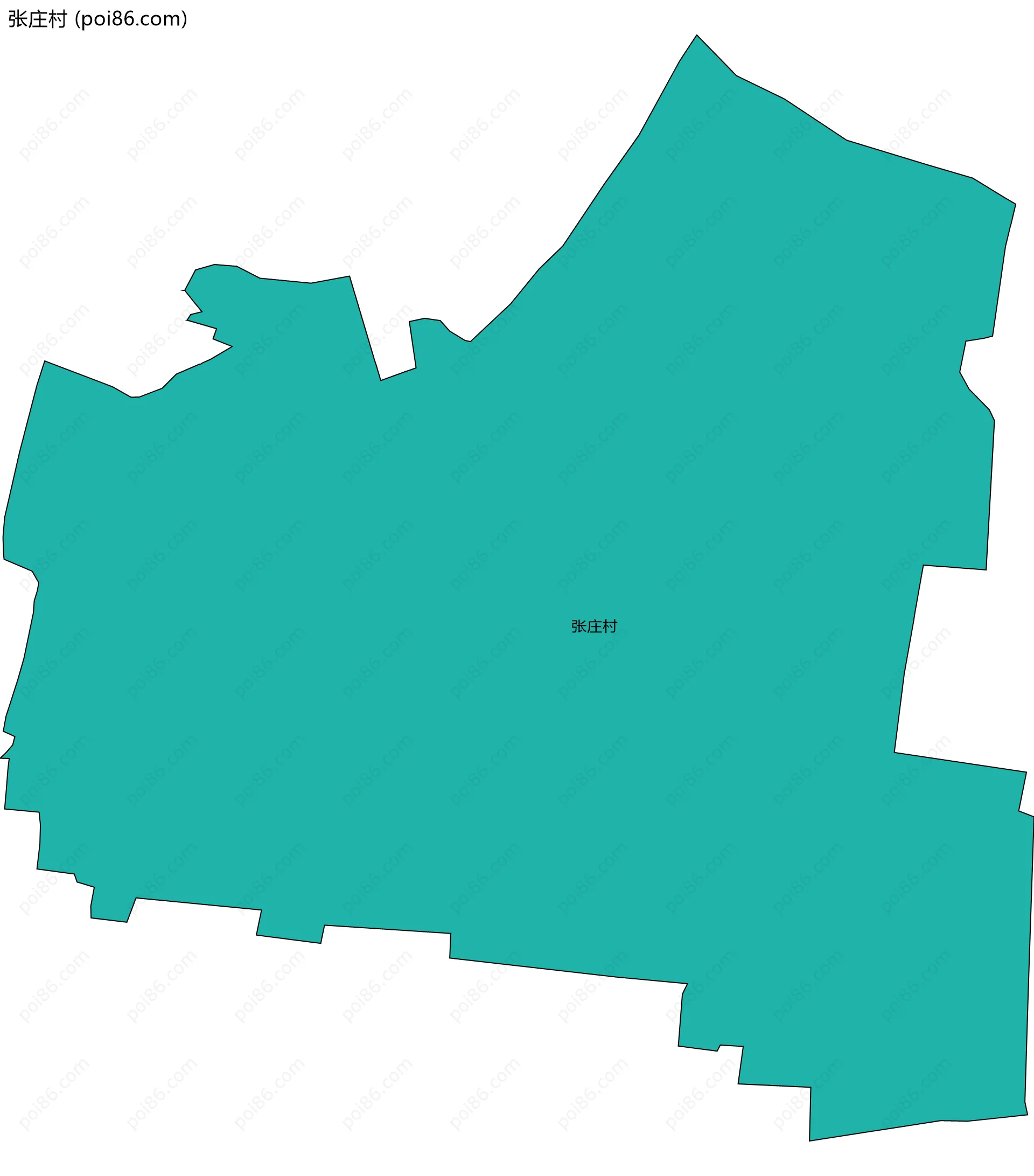 张庄村边界地图