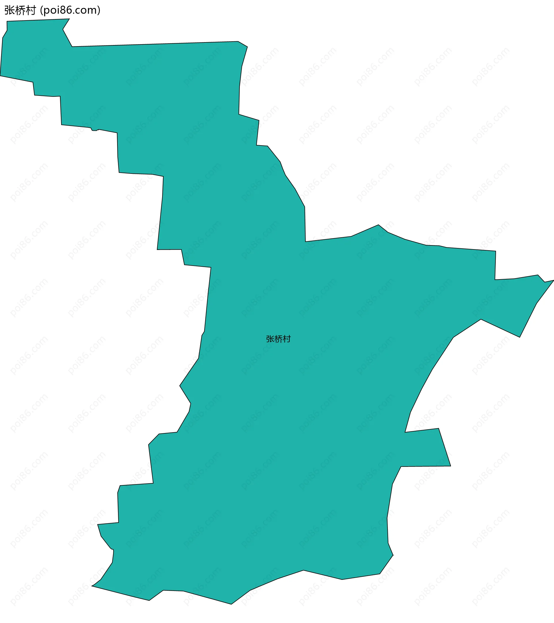 张桥村边界地图
