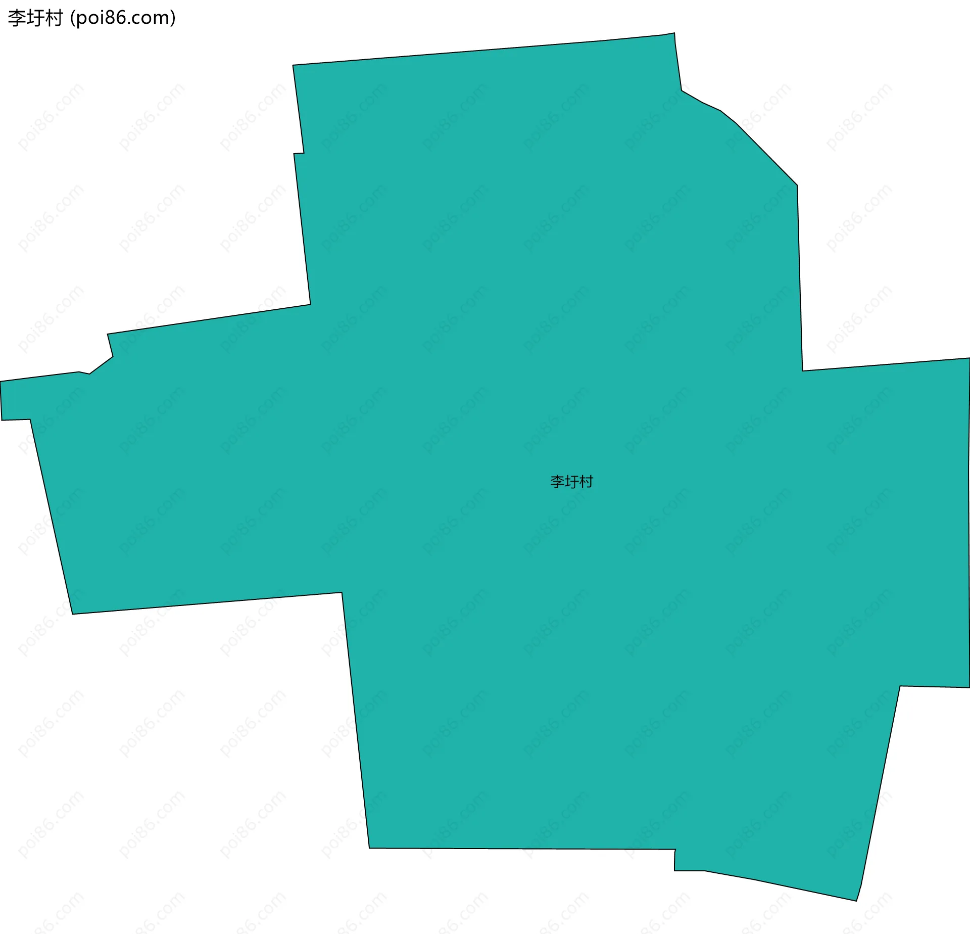 李圩村边界地图